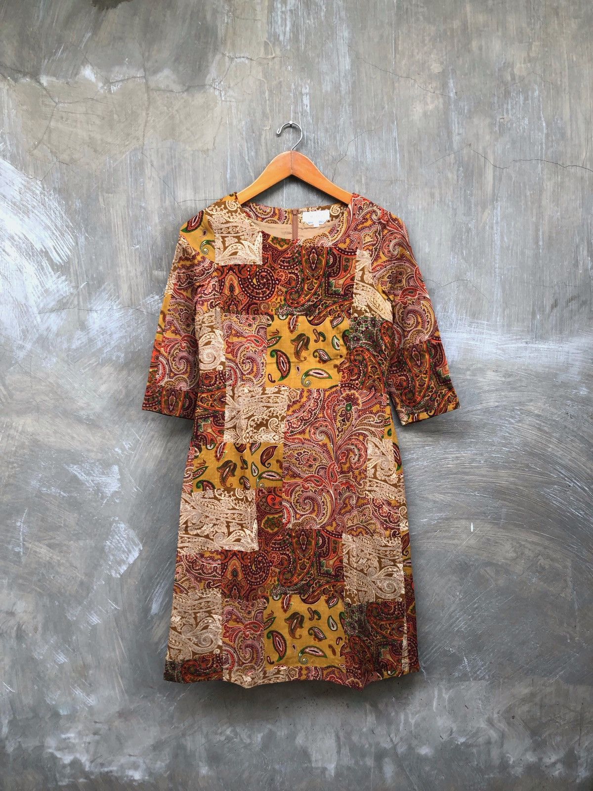 Scapa Sports Vintage Scapa Batik Pattern Women Midi Dress Size XS / US 0-2 / IT 36-38 - 1 Thumbnail