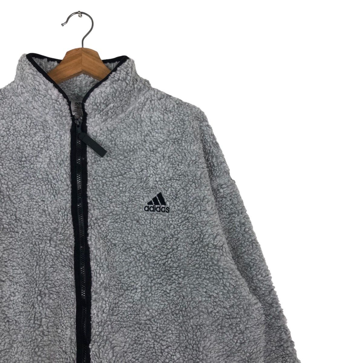 Adidas 🔥Vintage Dip Pile Fleece Zipper Jacket Adidas Size US L / EU 52-54 / 3 - 6 Thumbnail