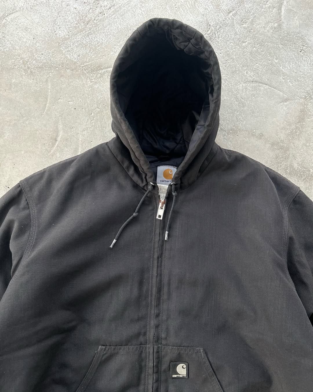 Carhartt × Vintage 90's Carhartt J133 BLK Active Wear Denim Jacket Size US M / EU 48-50 / 2 - 3 Thumbnail