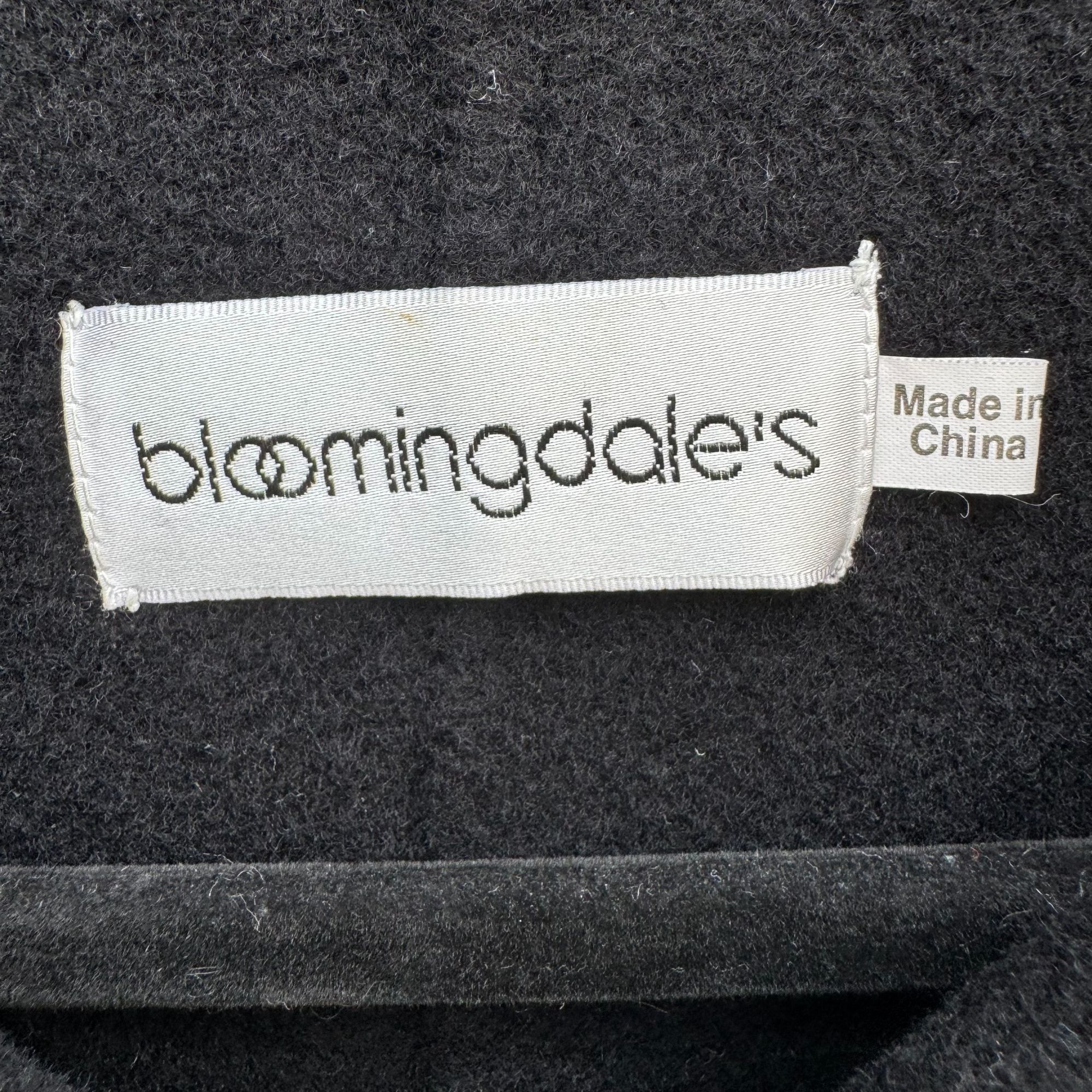 Bloomingdale's Bloomingdales Vintage Black Wool Cashmere Blend Womens Coat Size XXL / US 16-18 / IT 52-54 - 2 Thumbnail