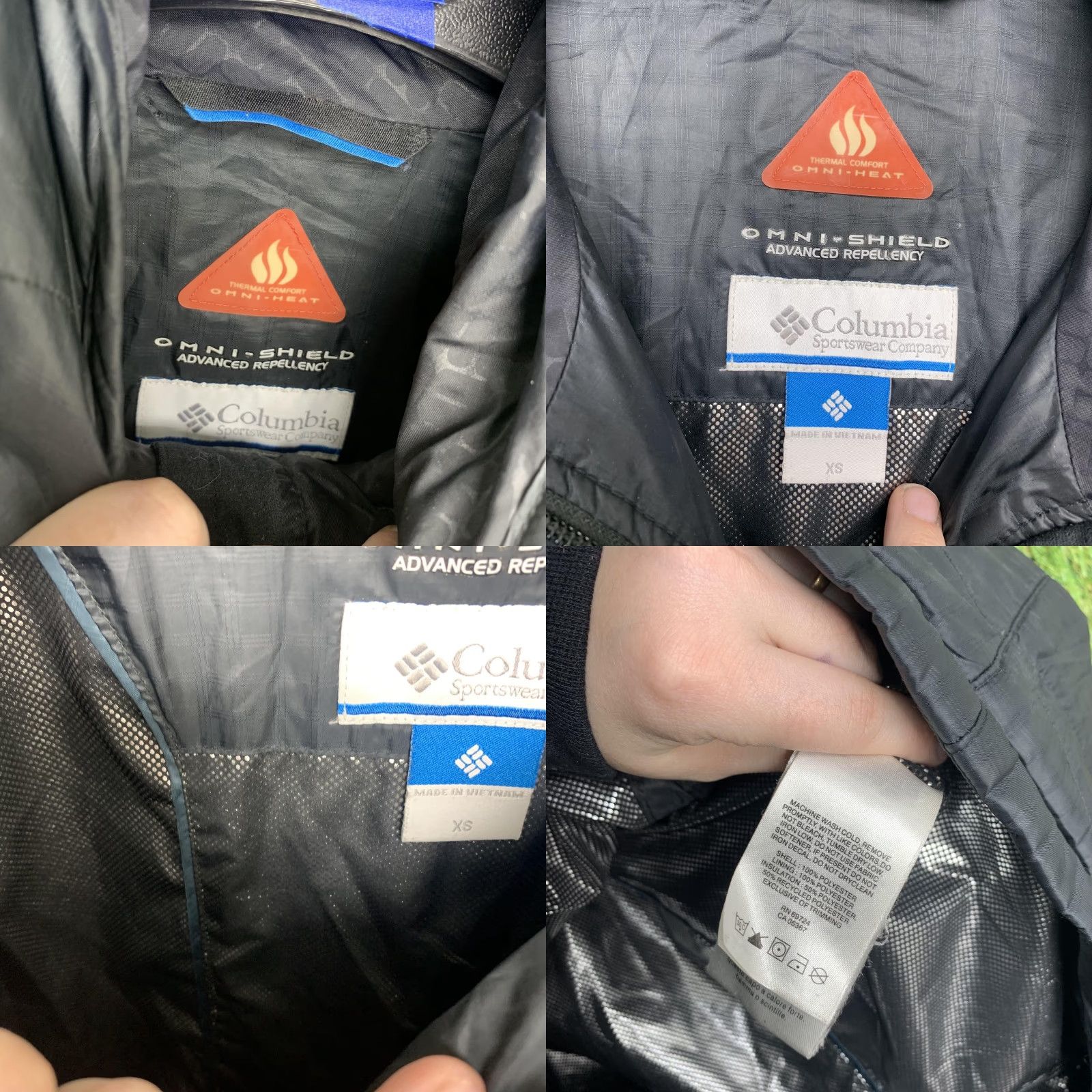 Vintage Columbia Coat Womens XS Black Omni-Heat Omni-Shield Hooded Puffer Jacket Winter Size XS / US 0-2 / IT 36-38 - 8 Thumbnail