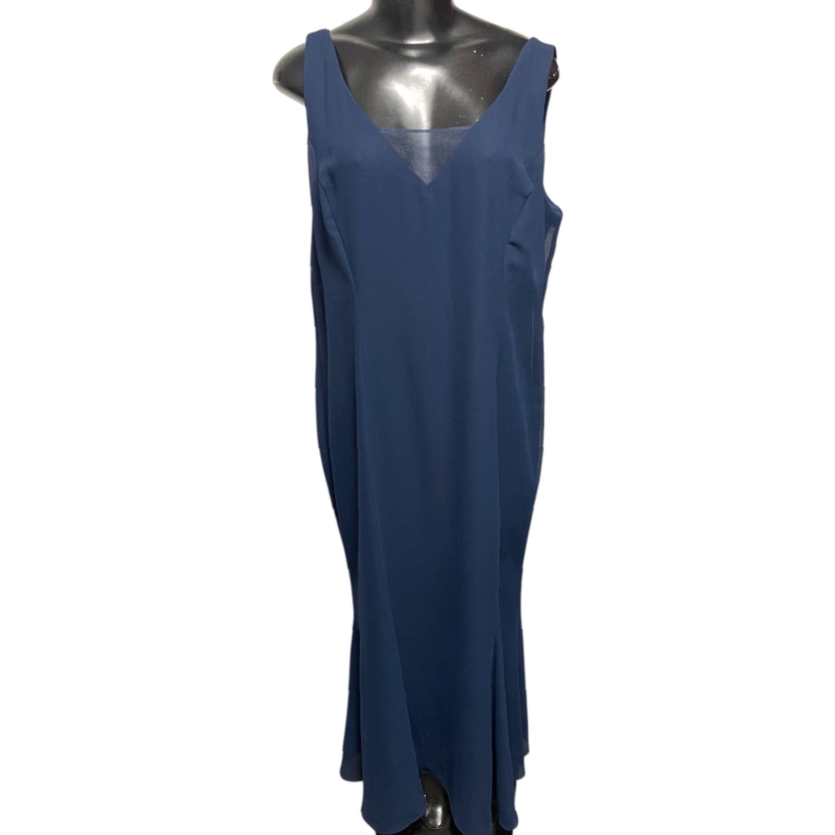 Vintage VINTAGE Jan's Boutique Eveningwear 2 Piece Dress Jacket Navy Blue Women Plus 18 Long Eveningwear Womens Size XXL / US 16-18 / IT 52-54 - 4 Thumbnail