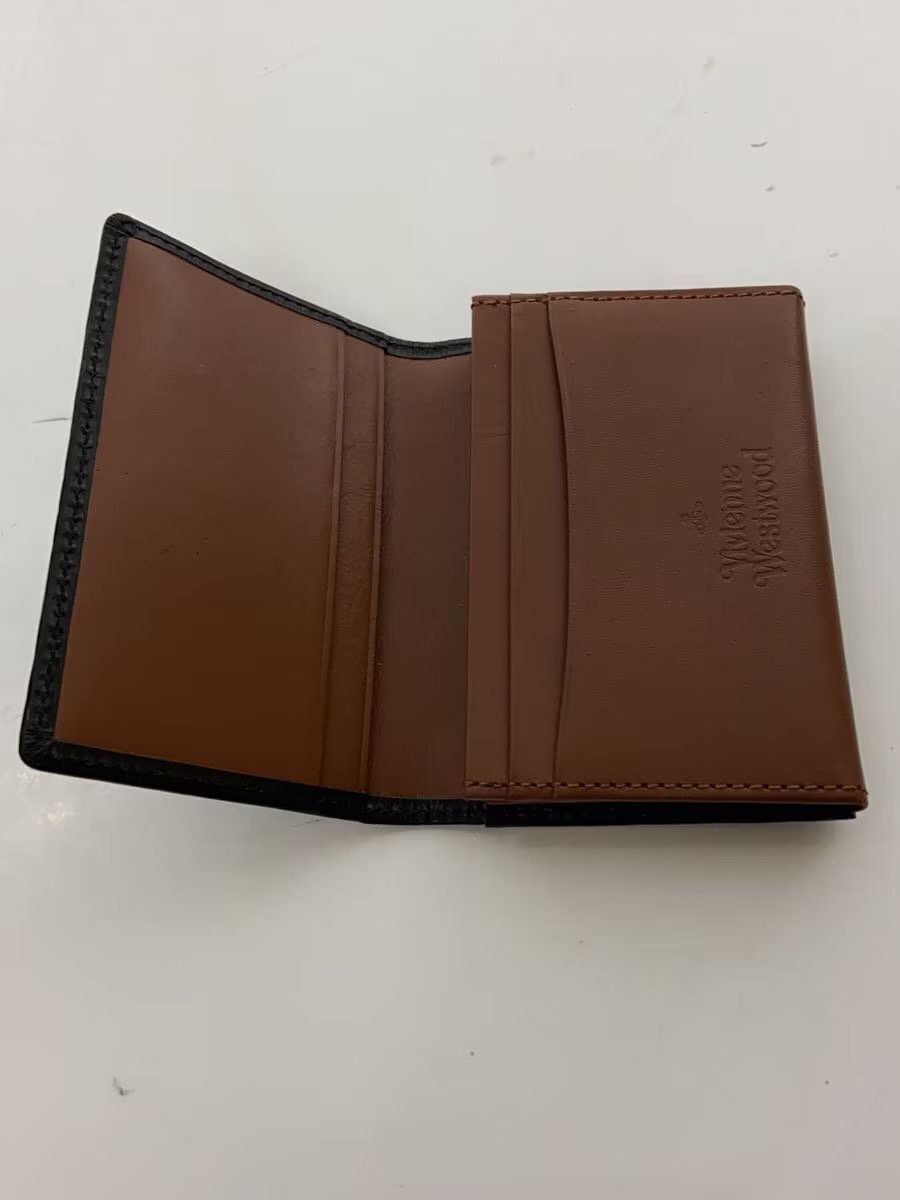Vivienne Westwood Contrast Stitch Orb Leather Card Holder Wallet Size ONE SIZE - 3 Thumbnail