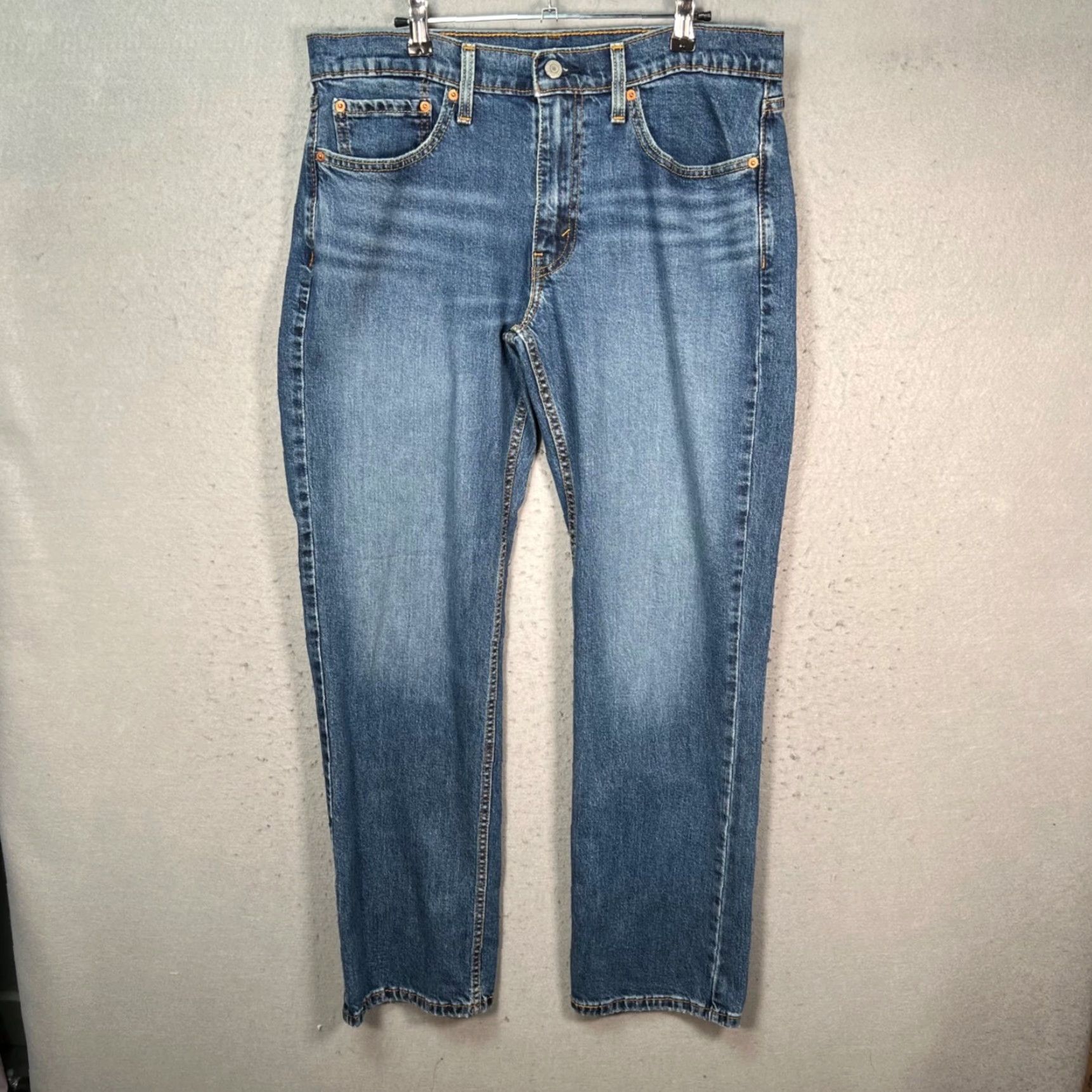 Levi's Levi's 514 Jeans Mens 33x31 Regular Straight Denim Blue 5-Pocket Modern Classic Vintage: No Size US 33 - 2 Thumbnail