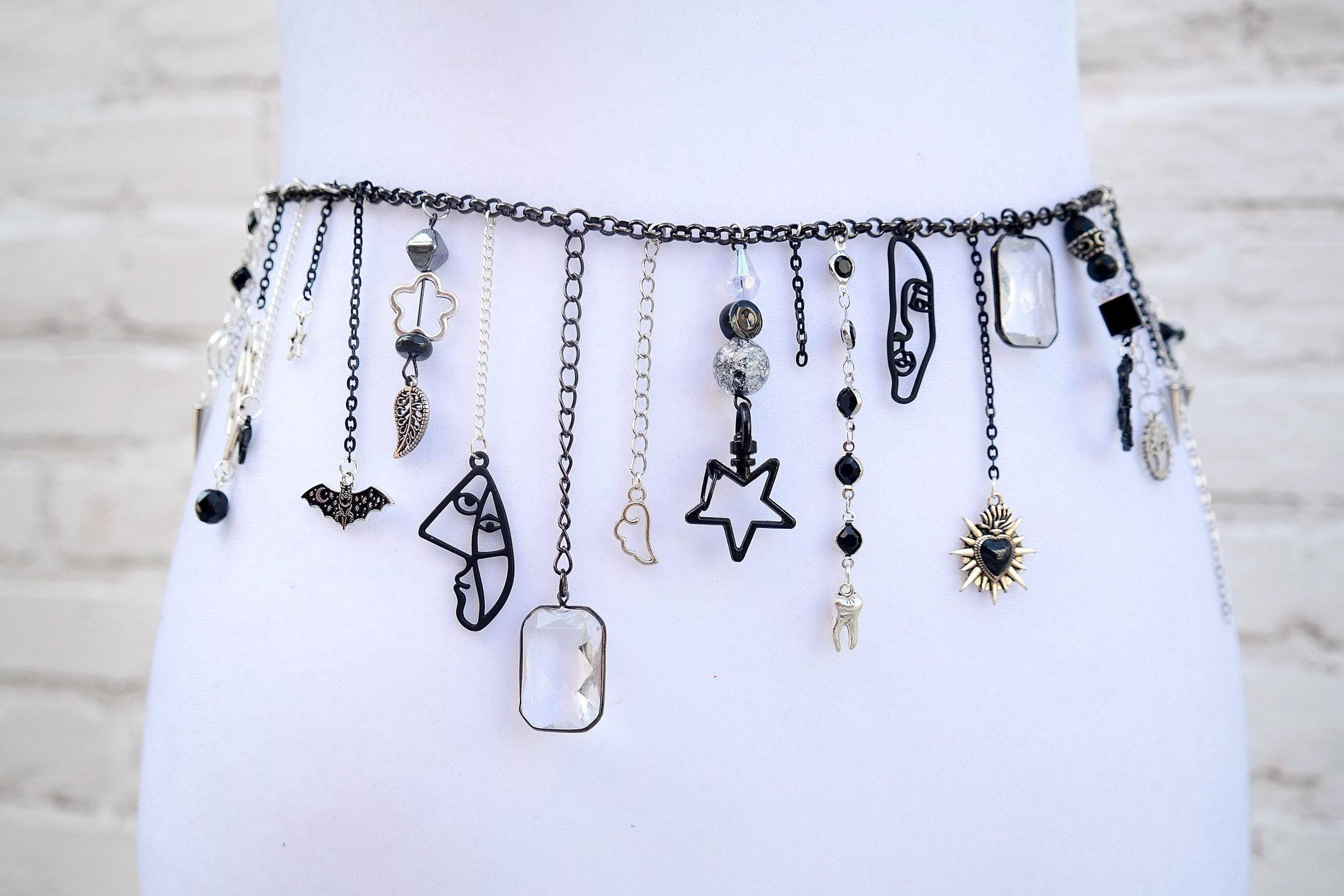 Handmade Black & Silver Waist Chain Size ONE SIZE - 1 Thumbnail