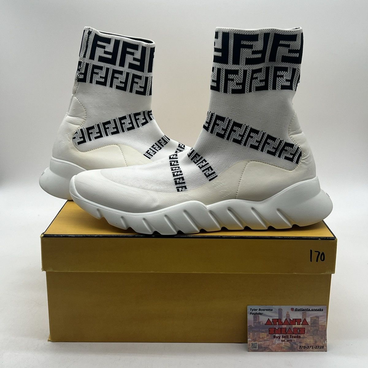 Fendi Fendi sneakers white and black Size US 9 / EU 42 - 1 Thumbnail