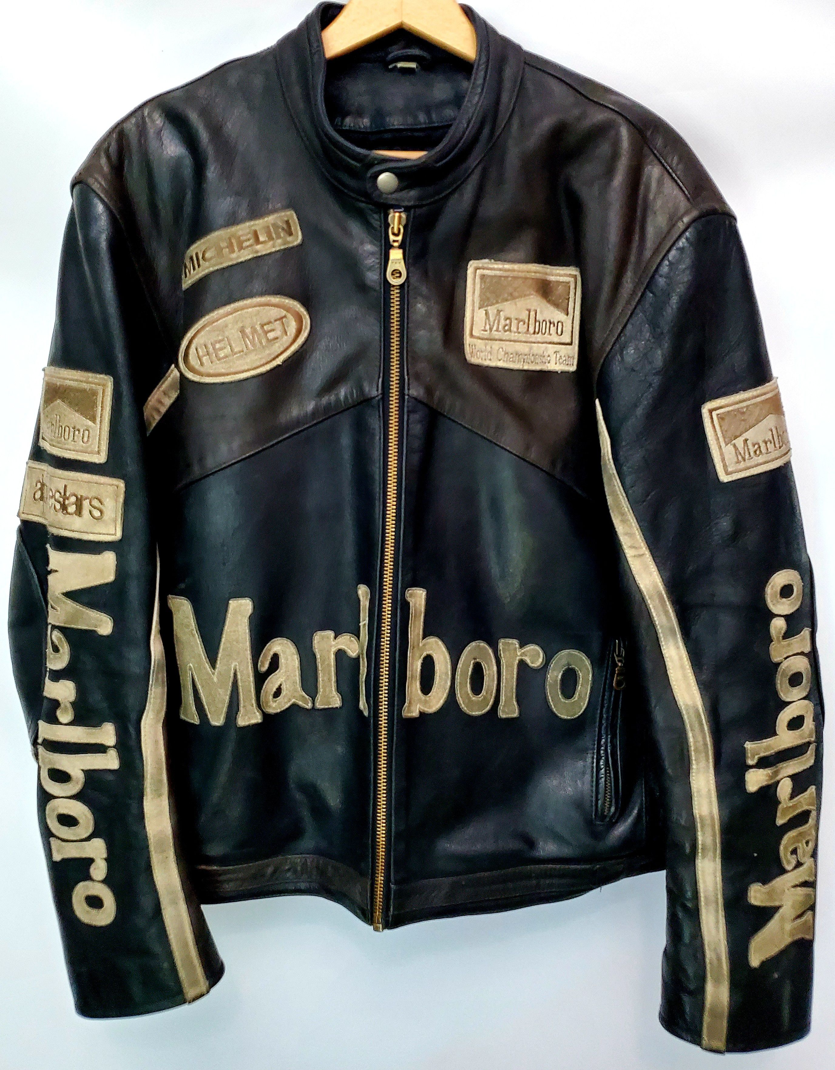 Marlboro × Vintage RARE❗️ Vintage Marlboro Rasing leather jasket size L Size US L / EU 52-54 / 3 - 1 Thumbnail