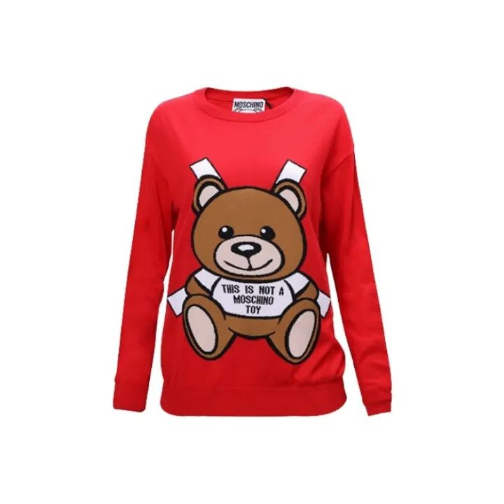Moschino Moschino Bear Print Long Sleeve Sweater 0079 Size S / US 4 / IT 40 - 1 Thumbnail