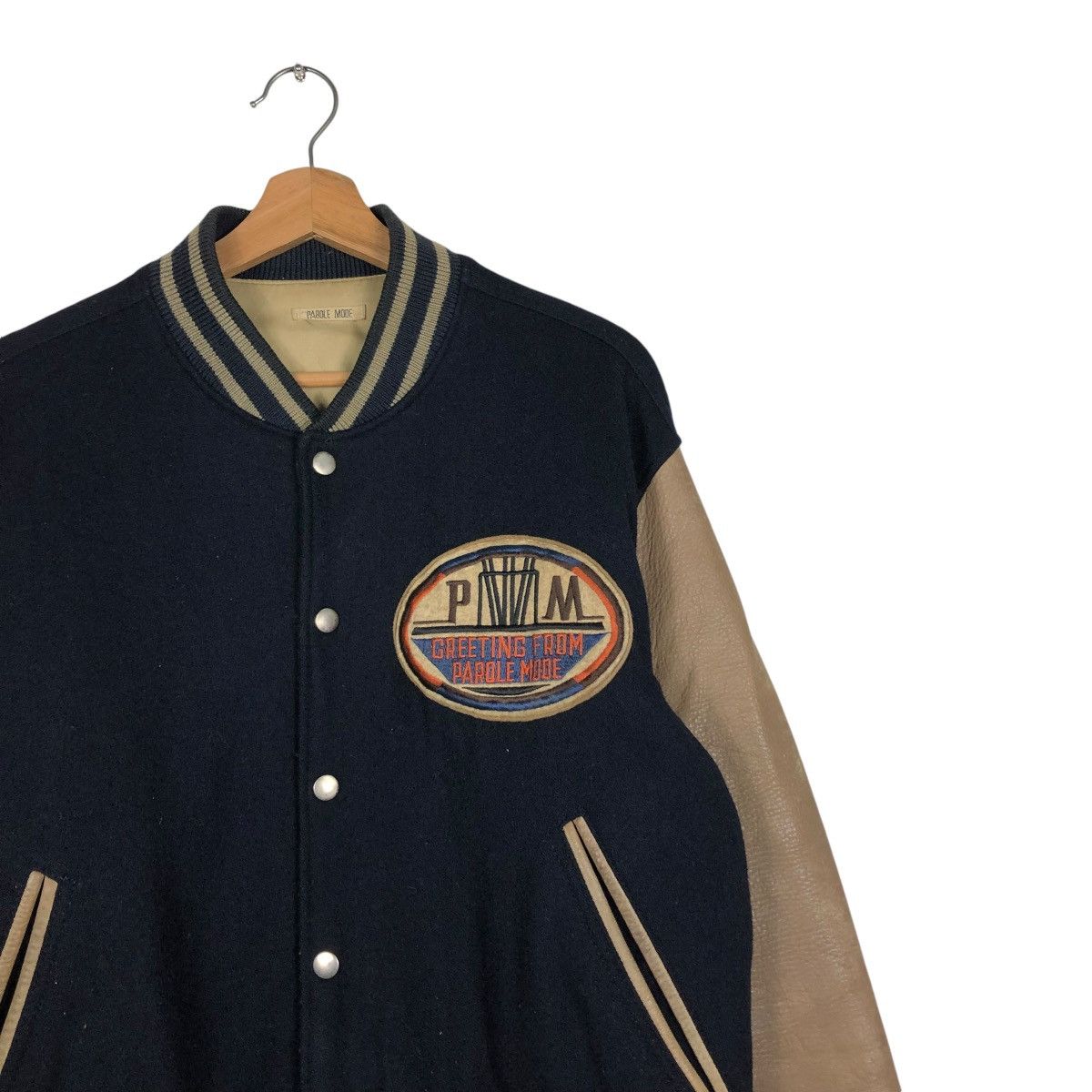 Japanese Brand 🔥VINTAGE JUMPER VARSITY LEATHER JACKET PAROLE MODE BIG LOGO Size US M / EU 48-50 / 2 - 8 Thumbnail