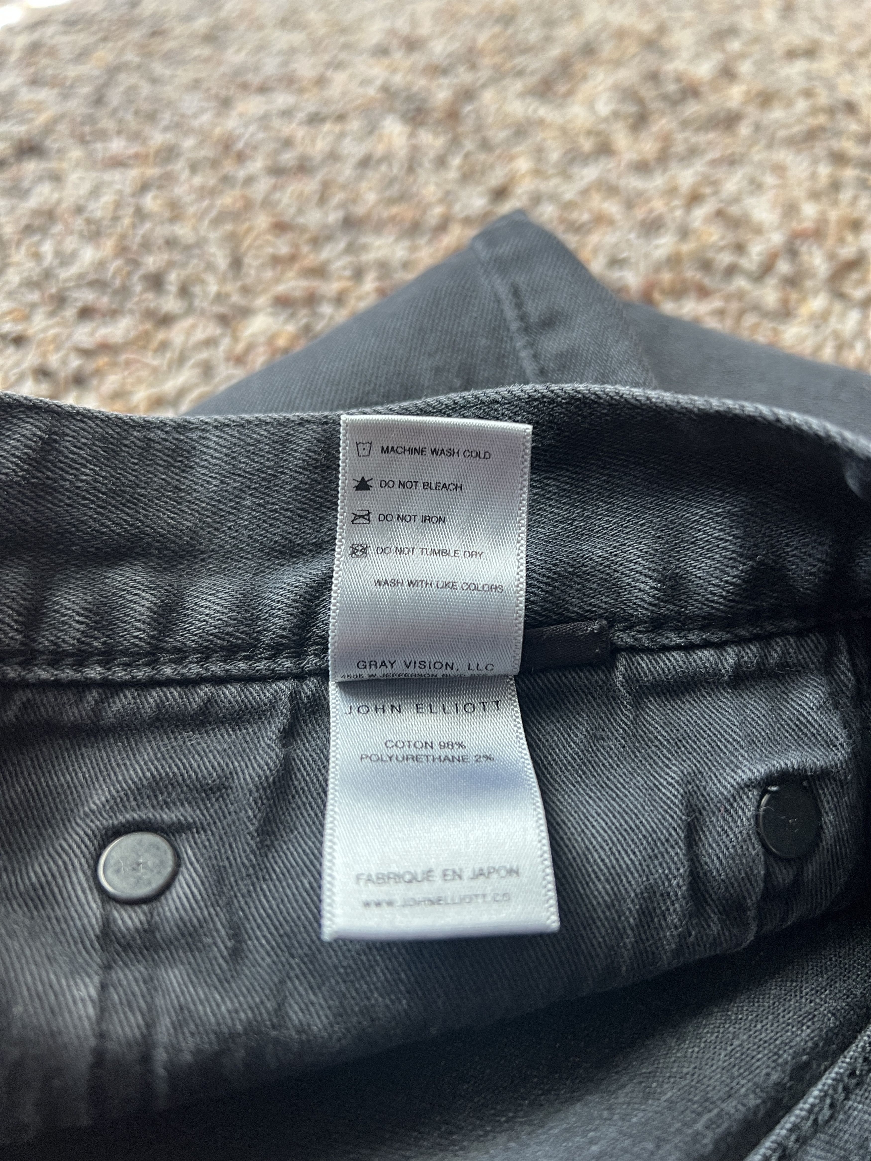 John Elliott The Cast 2 Carbon Black Denim (2017) Size US 32 / EU 48 - 7 Thumbnail