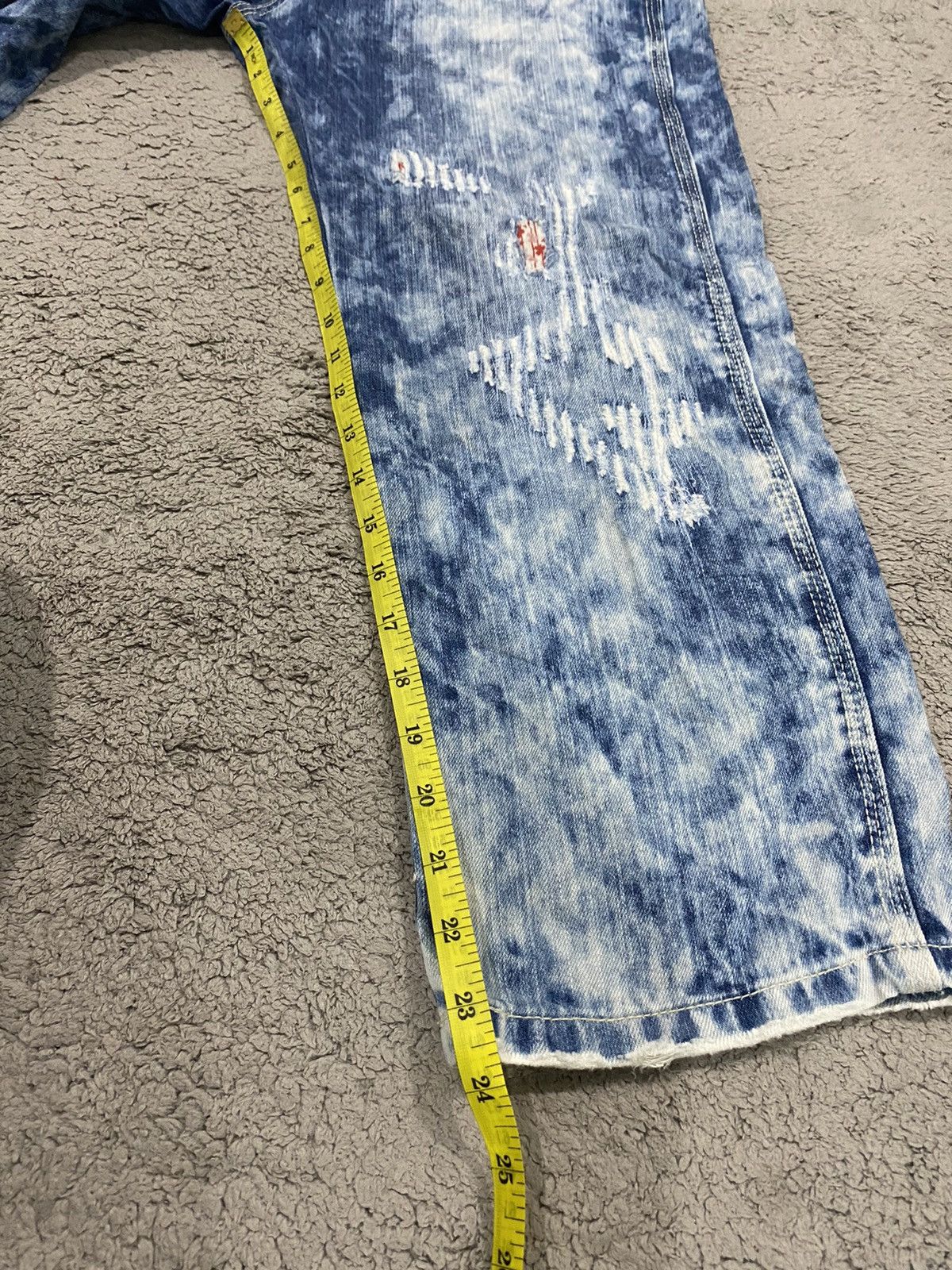 If Six Was Nine Japanese Brand Patchwork Acid Wash Denim Size US 31 - 20 Thumbnail