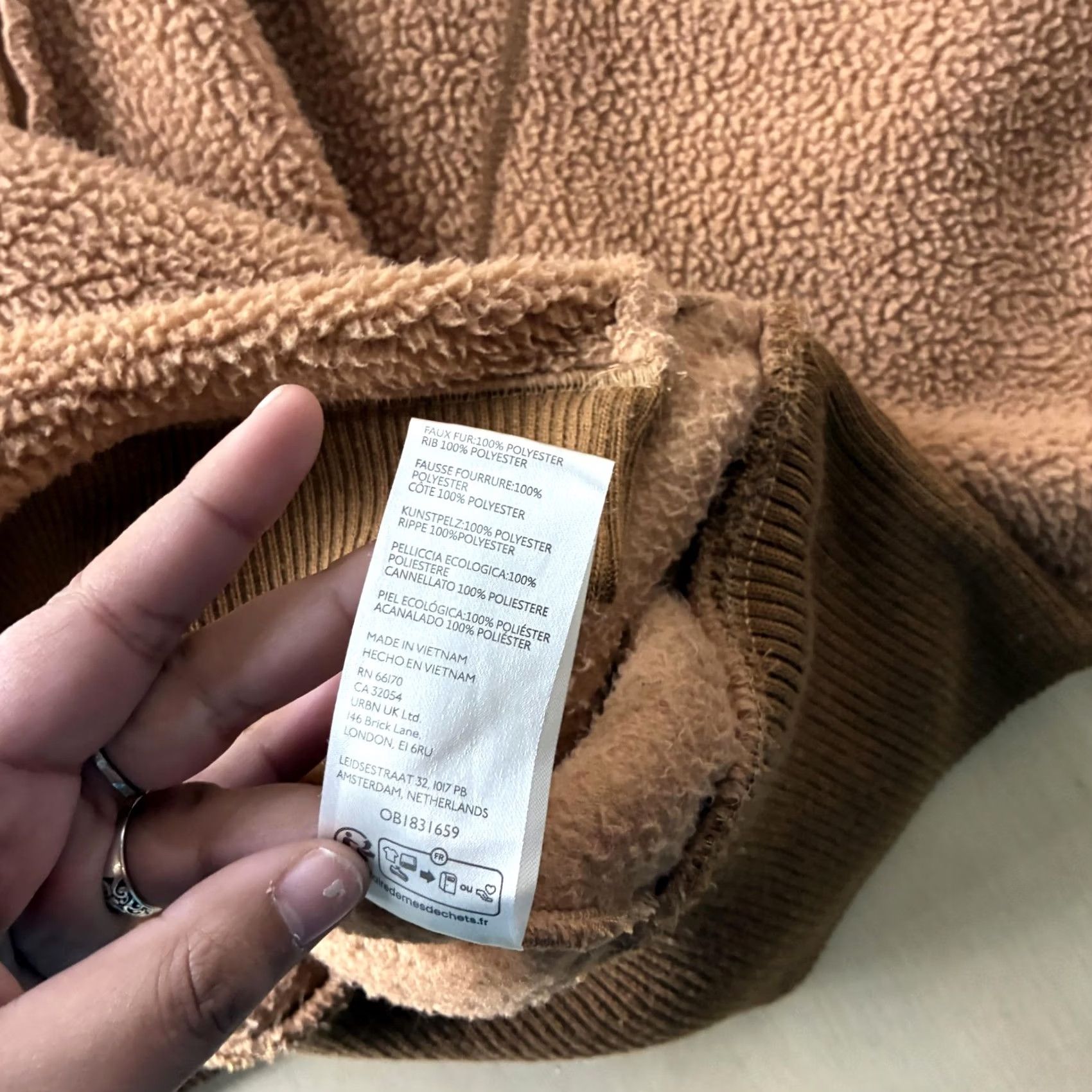 Vintage We The Free Sweatshirt Womens S Brown Oversized Fleece Pullover Balloon Sleeve Size S / US 4 / IT 40 - 7 Thumbnail