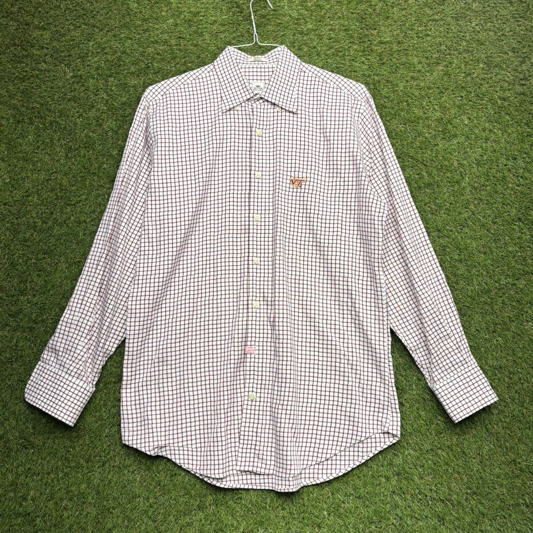 Peter Millar Peter Millar Button-Up Shirt Mens Medium White Plaid Long Sleeve Preppy Casual Size 40R - 2 Thumbnail
