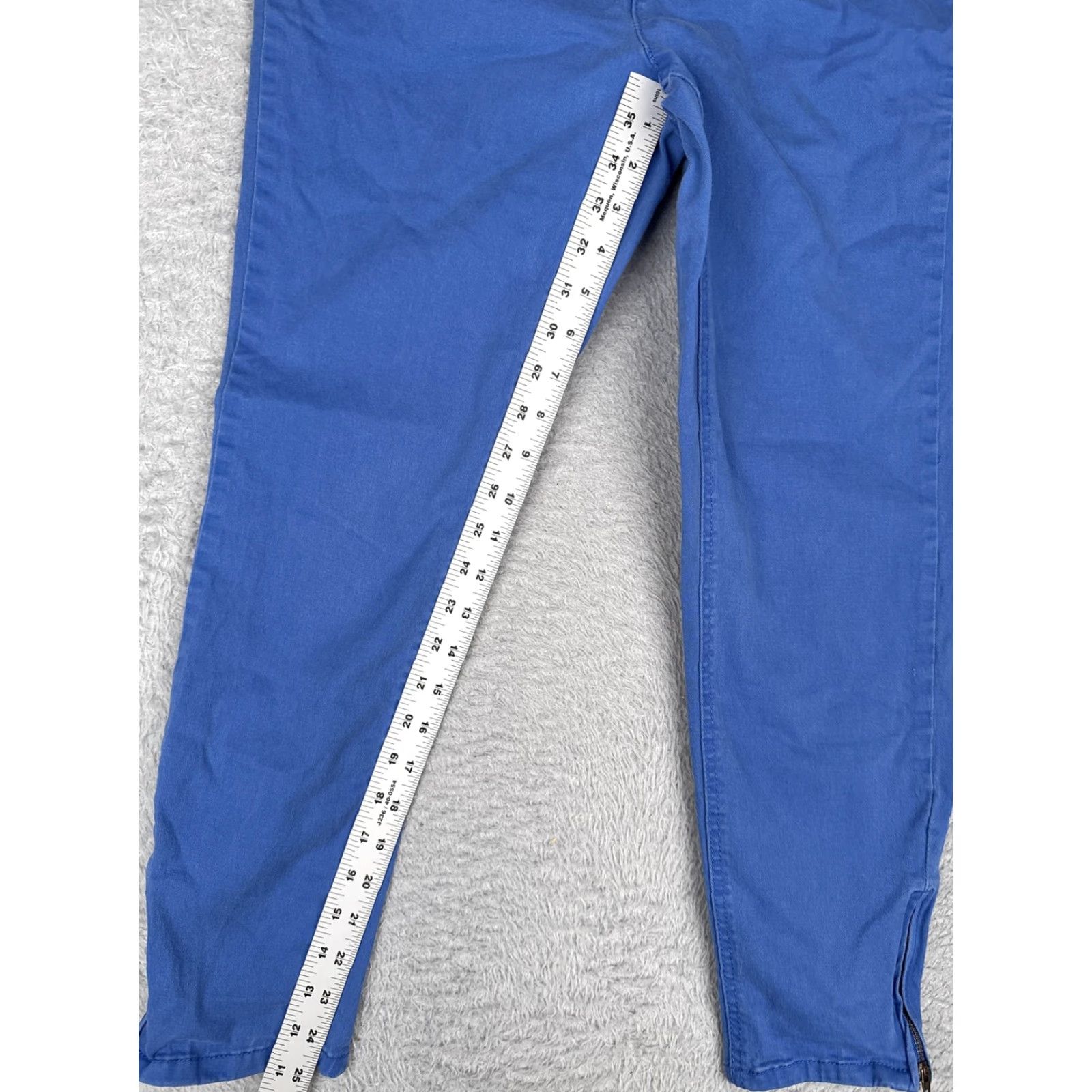 Faded Glory Faded Glory Jeans Womens Size 8 Blink Blue Ankle Zip 5-Pocket Denim Slim Stretch Size 30" / US 8 / IT 44 - 7 Thumbnail