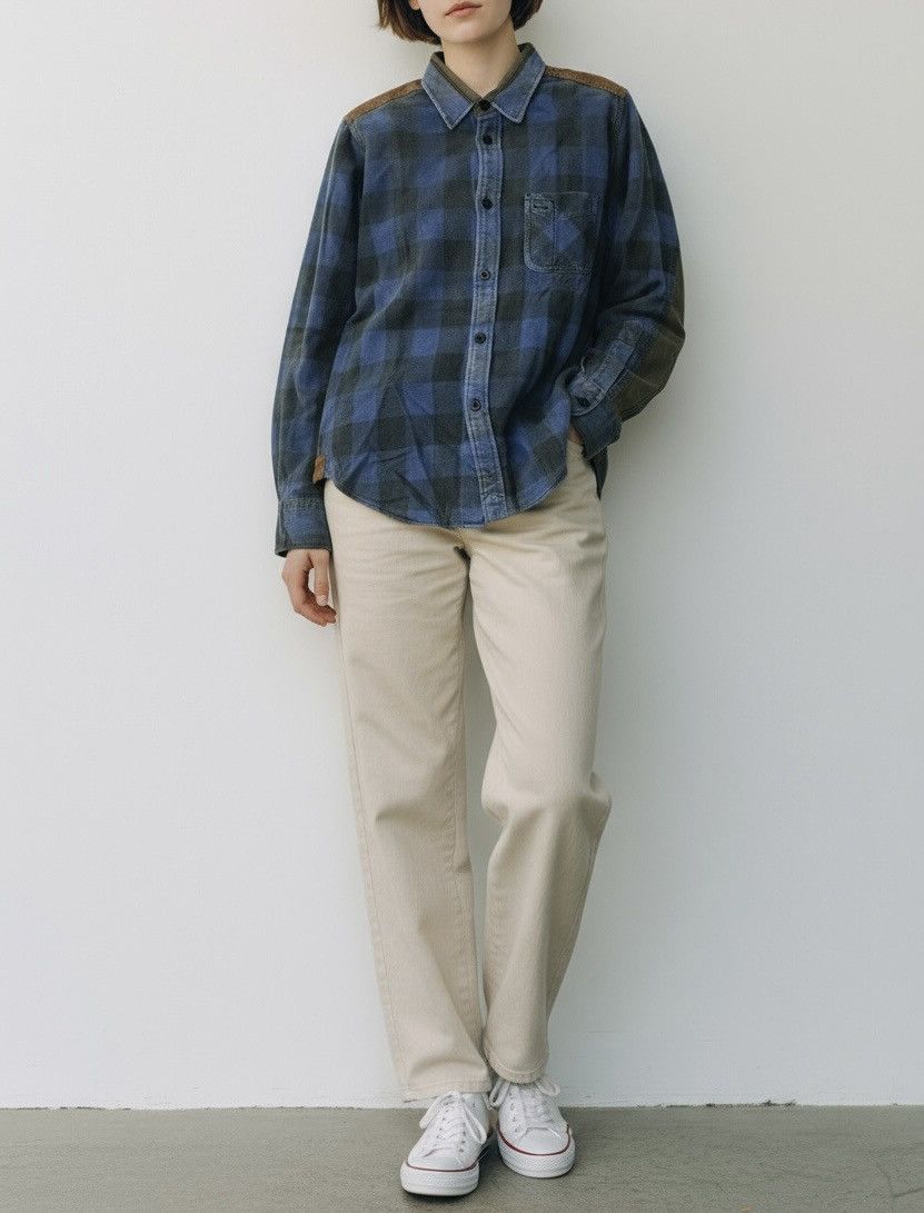 Junya Watanabe Junya watanabe cdg man AD2010 hybrid washed flannel shirt Size US S / EU 44-46 / 1 - 3 Thumbnail