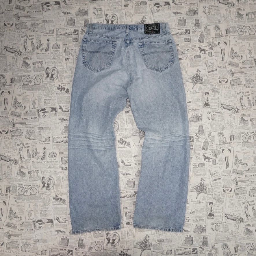 Structure Vintage Y2K structure denim jeans workwear 2000s faded pants Size US 32 / EU 48 - 6 Thumbnail