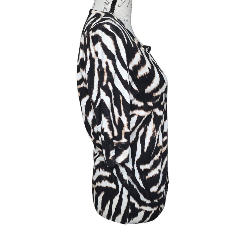 Ann Taylor Ann Taylor Women's Size Med Black White Tan Animal Print Elb Size M / US 6-8 / IT 42-44 - 5 Thumbnail