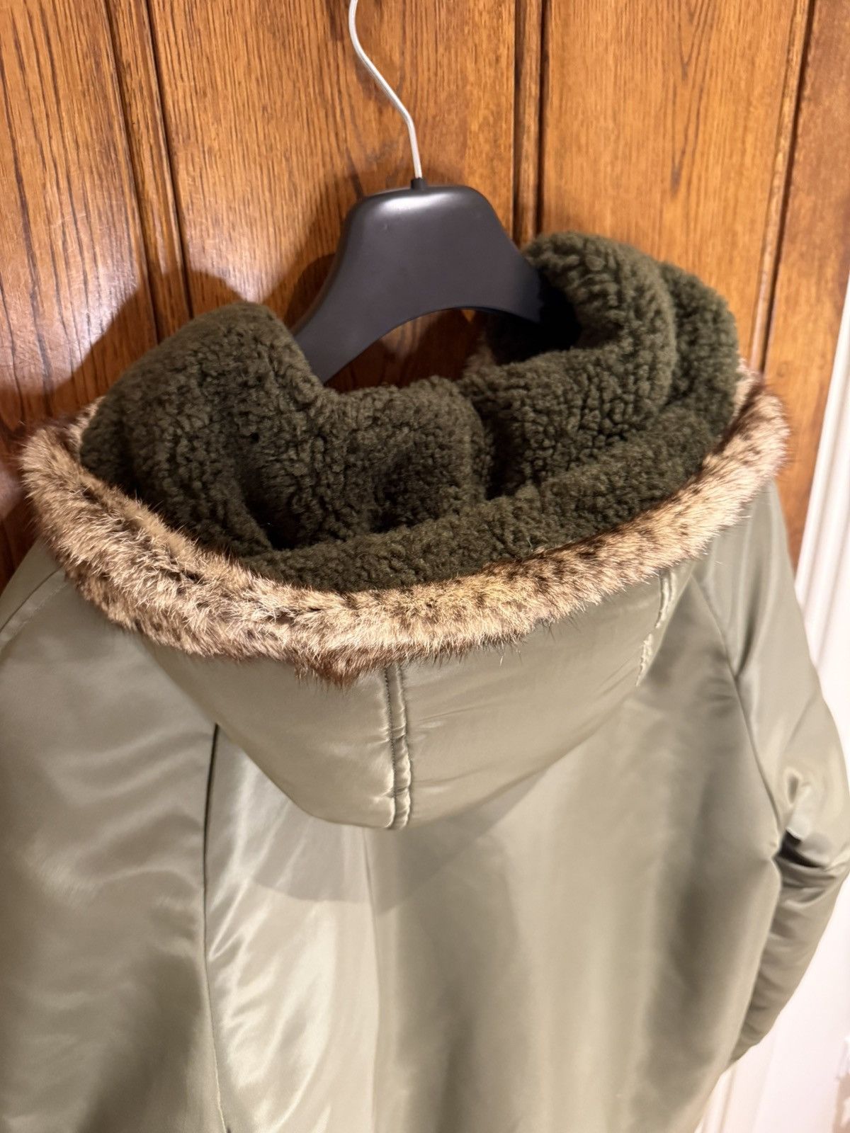 Saint Laurent Paris FW15 Saint Laurent fur hoodie MA-1 parka coat Hedi Slimane Size US L / EU 52-54 / 3 - 16 Thumbnail