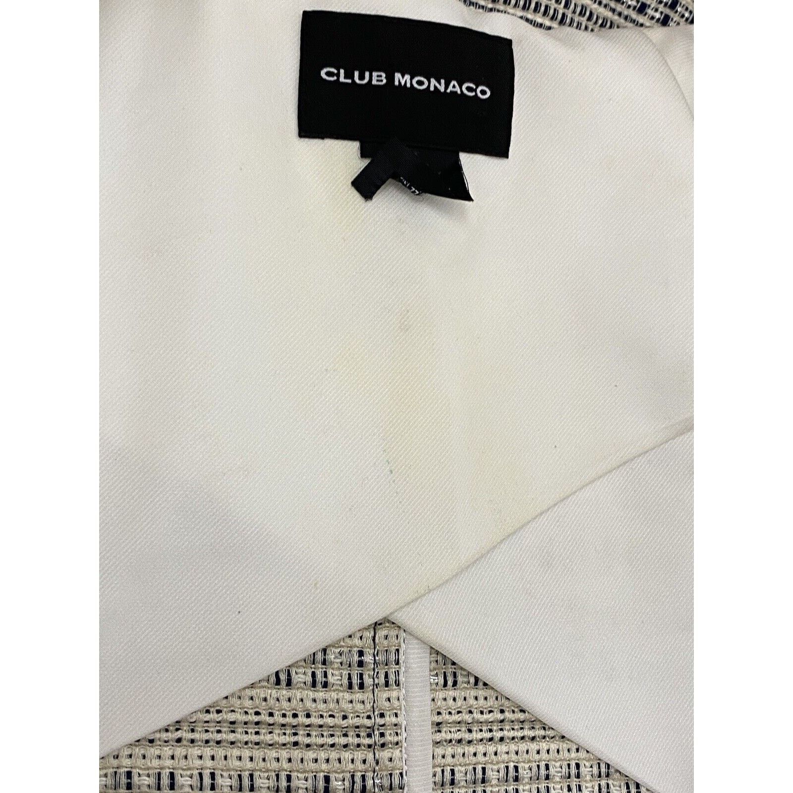 Club Monaco CLUB MONACO Parelle Manteaux Cropped Zip Jacket Tweed Bows Size XS / US 0-2 / IT 36-38 - 9 Thumbnail