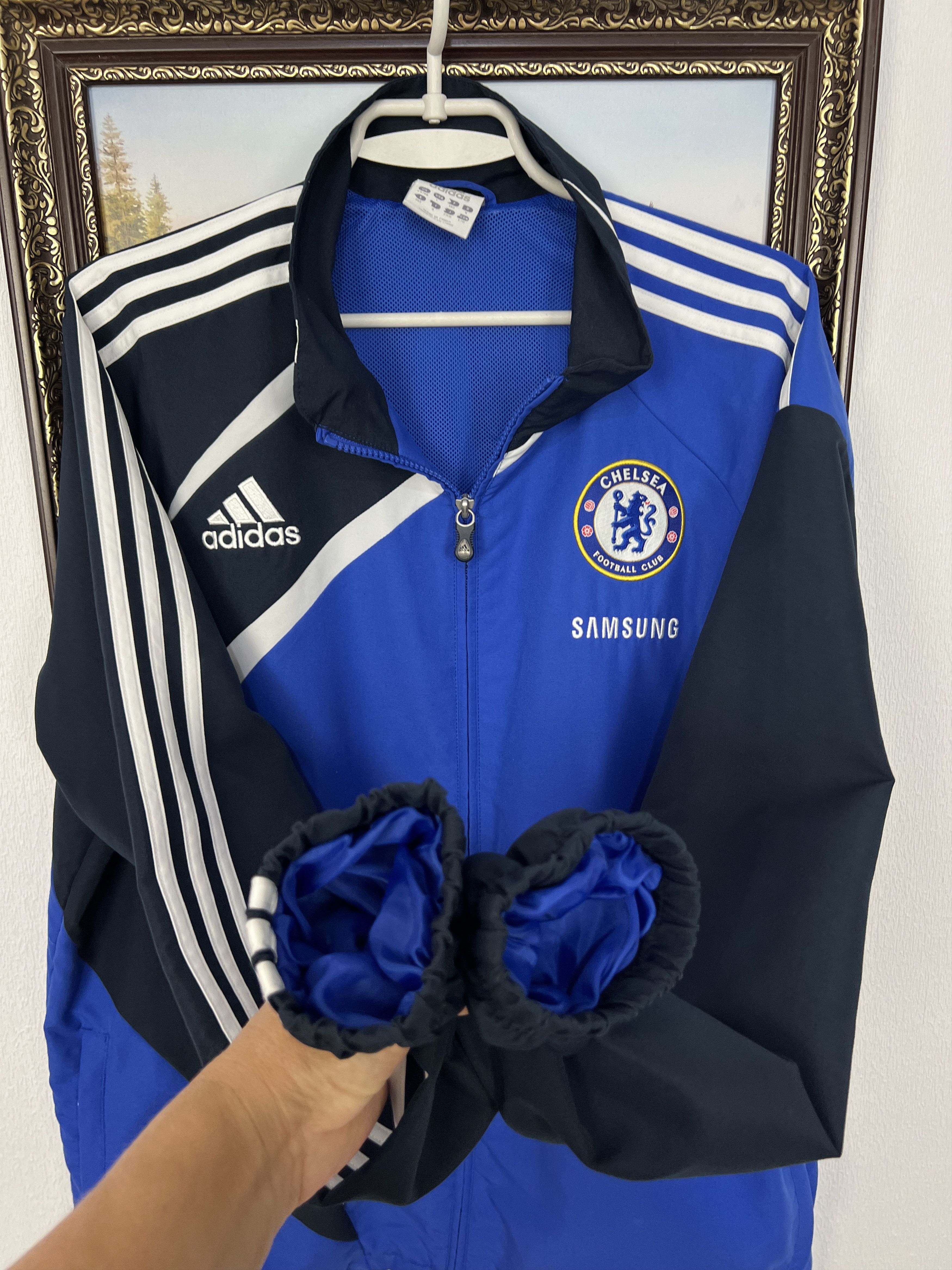 Adidas Vintage Adidas Chelsea Football Jacket Soccer Track Top Size US L / EU 52-54 / 3 - 6 Thumbnail