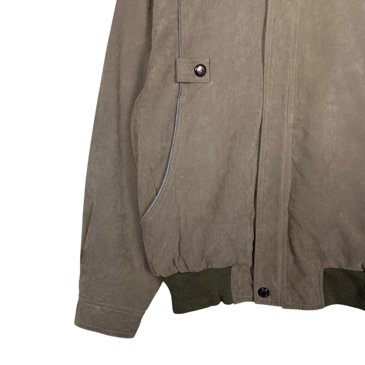 Vintage 90's CLAUDIO VALENTINO Suede Bomber Jacket #2724-C123 Size US L / EU 52-54 / 3 - 3 Thumbnail