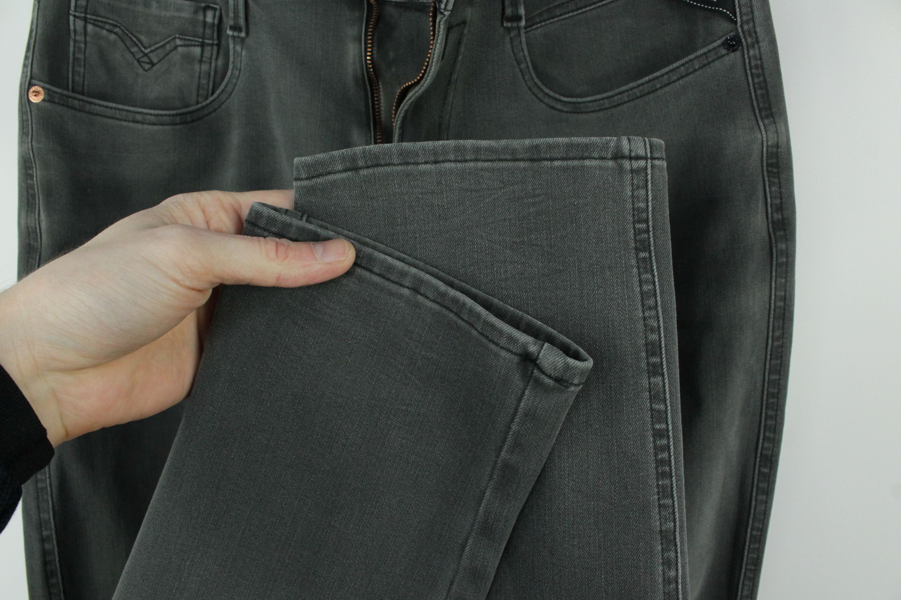 Replay Replay Anbass Hyperflex Slim Fit Gray Stretch Denim Jeans Size US 32 / EU 48 - 5 Thumbnail