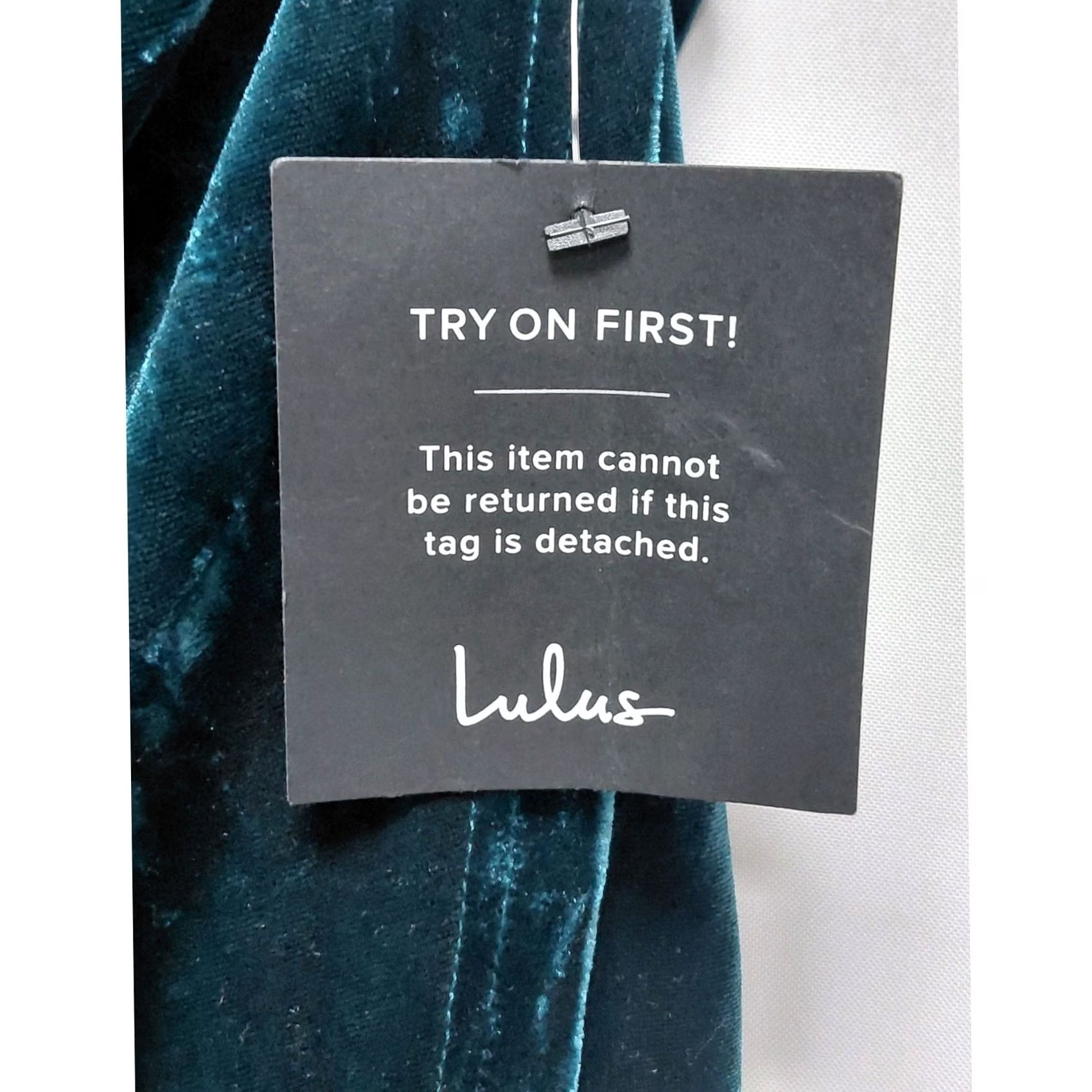 Lulus Lulus Teal Velvet Strapless Dress Sleeveless Knee Length M Solid Dress Formal Party Cocktail Womens Size M / US 6-8 / IT 42-44 - 3 Thumbnail