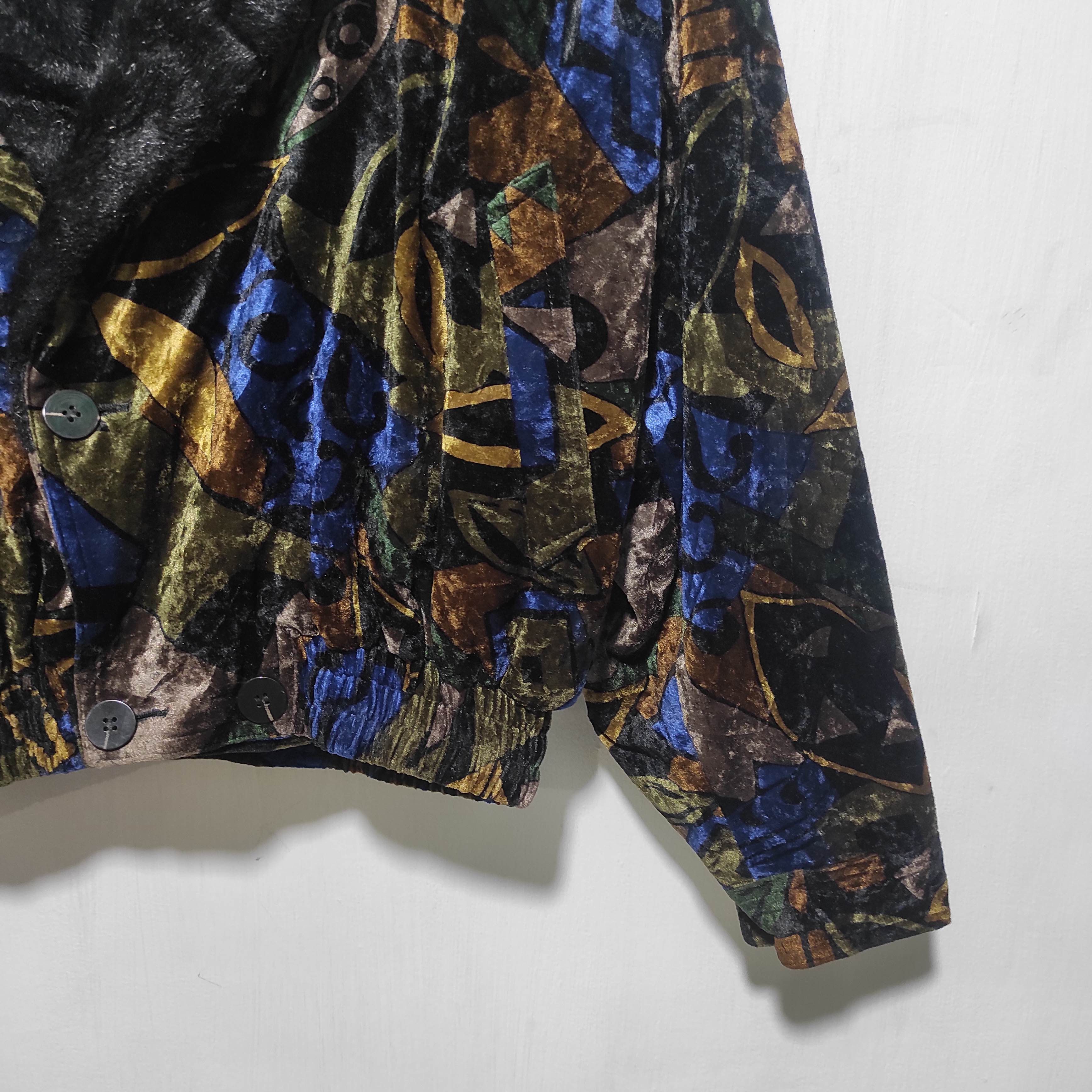 If Six Was Nine 🔥RARE L’STUDIO VELVET CARDIGAN FUR BLAZER COAT Size M / US 6-8 / IT 42-44 - 3 Thumbnail