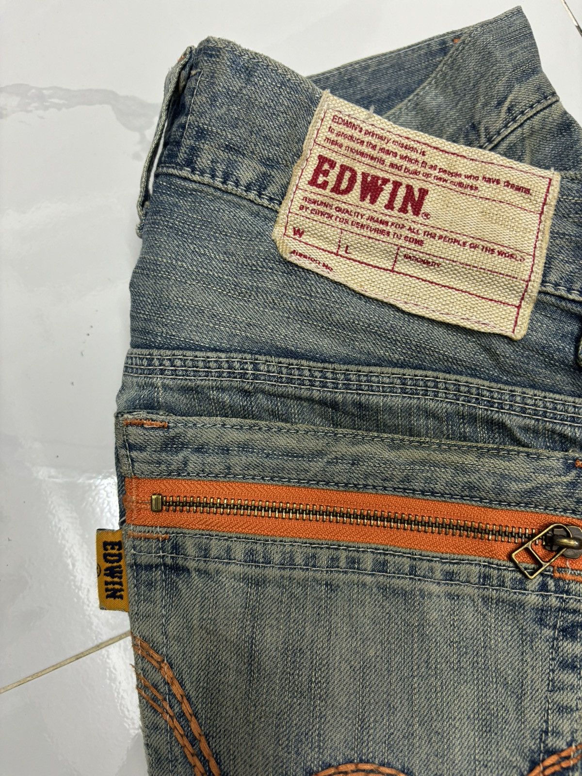 Kapital 🔥Edwin Xvs Rusty Distressed Denim Jeans Size US 33 - 12 Thumbnail