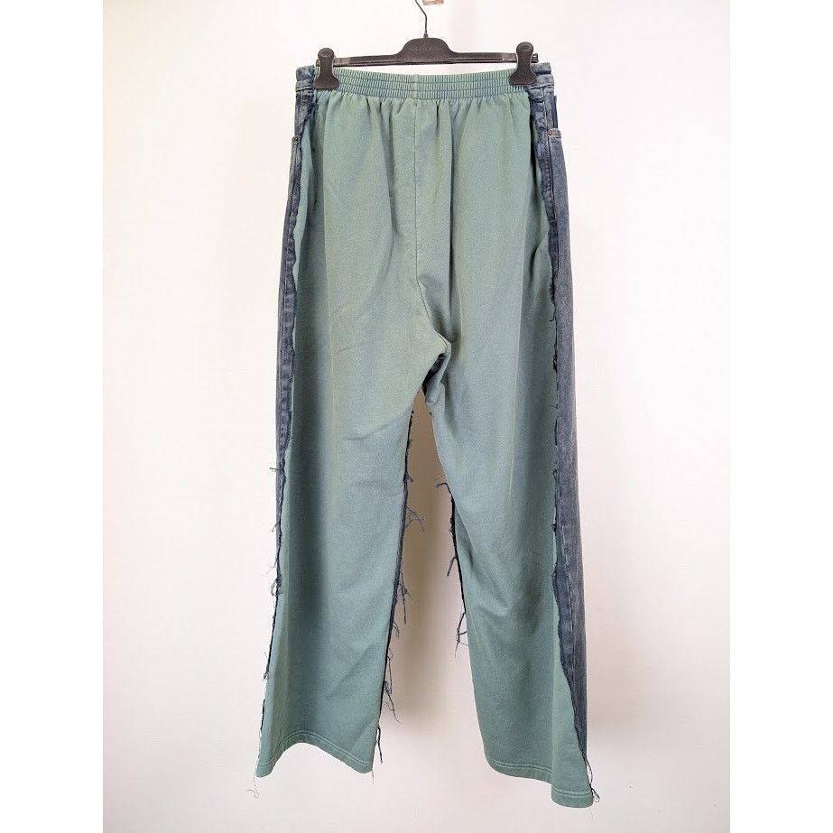 Balenciaga o1rshd1 Hybrid Sweatpants Denim in Blue Size US 34 / EU 50 - 10 Thumbnail