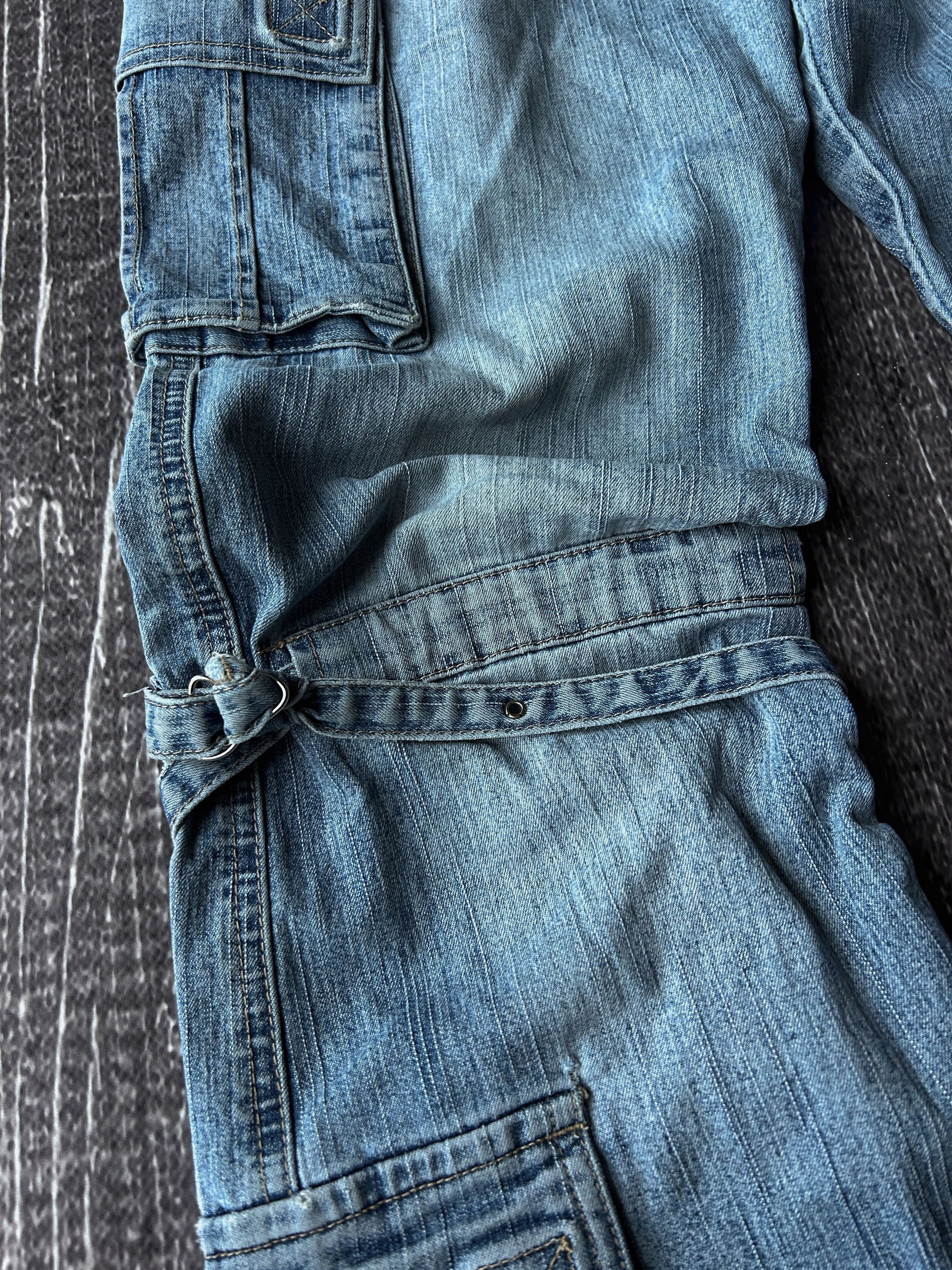 Other CRAZY VTG FLARED RICK OWENS STYLE WASHED CARGO JEANS Y2K Size US 30 / EU 46 - 6 Thumbnail