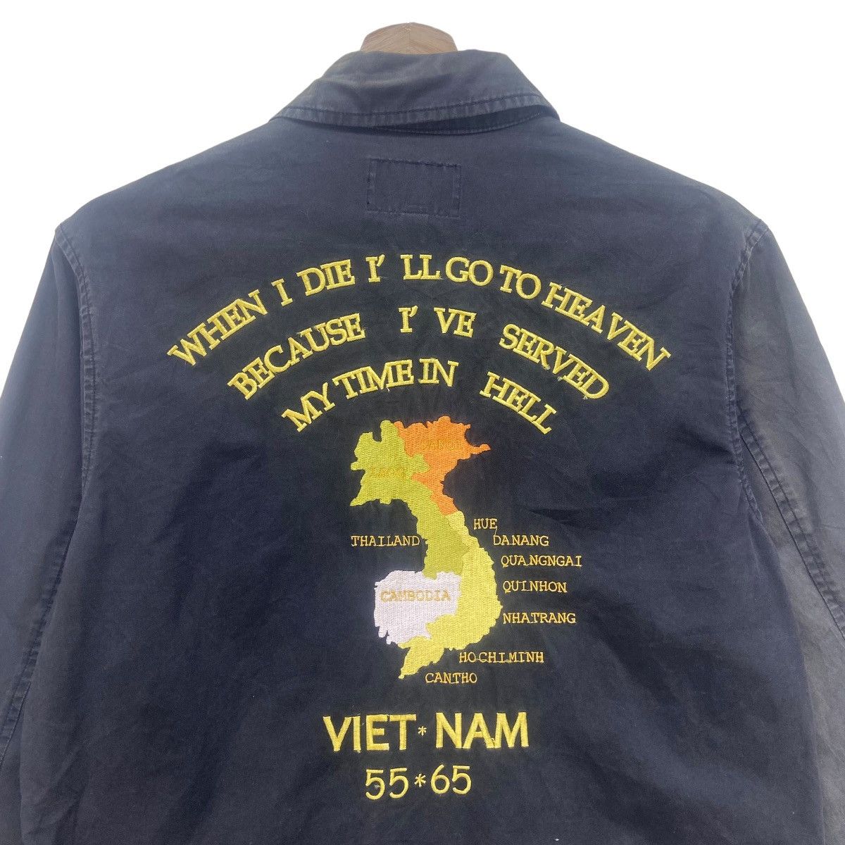 Japanese Brand Vintage Purple&Yellow Viet-nam 55-65 Souvenir Jacket Size US XS / EU 42 / 0 - 16 Thumbnail
