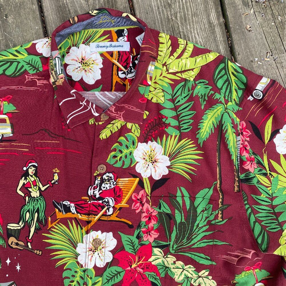 Tommy Bahama Vintage Tommy Bahama Short Sleeve Button Up Shirt Hula Hawa Size US XL / EU 56 / 4 - 1 Thumbnail