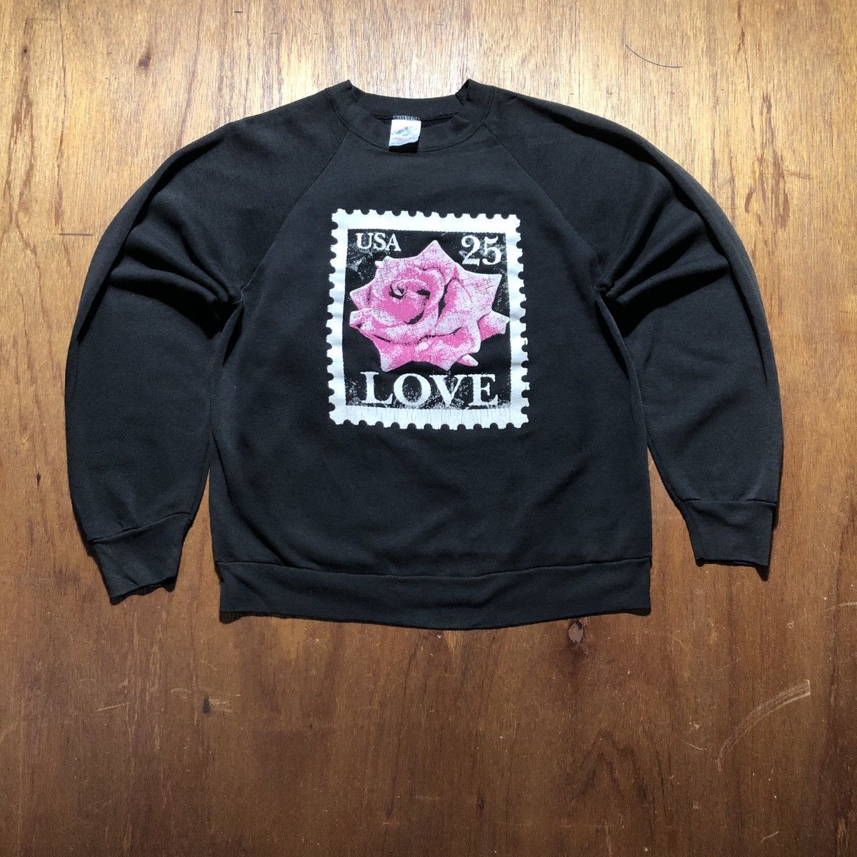 Vintage Vintage Love Stamp Roses Sweatshirt Size US M / EU 48-50 / 2 - 1 Thumbnail