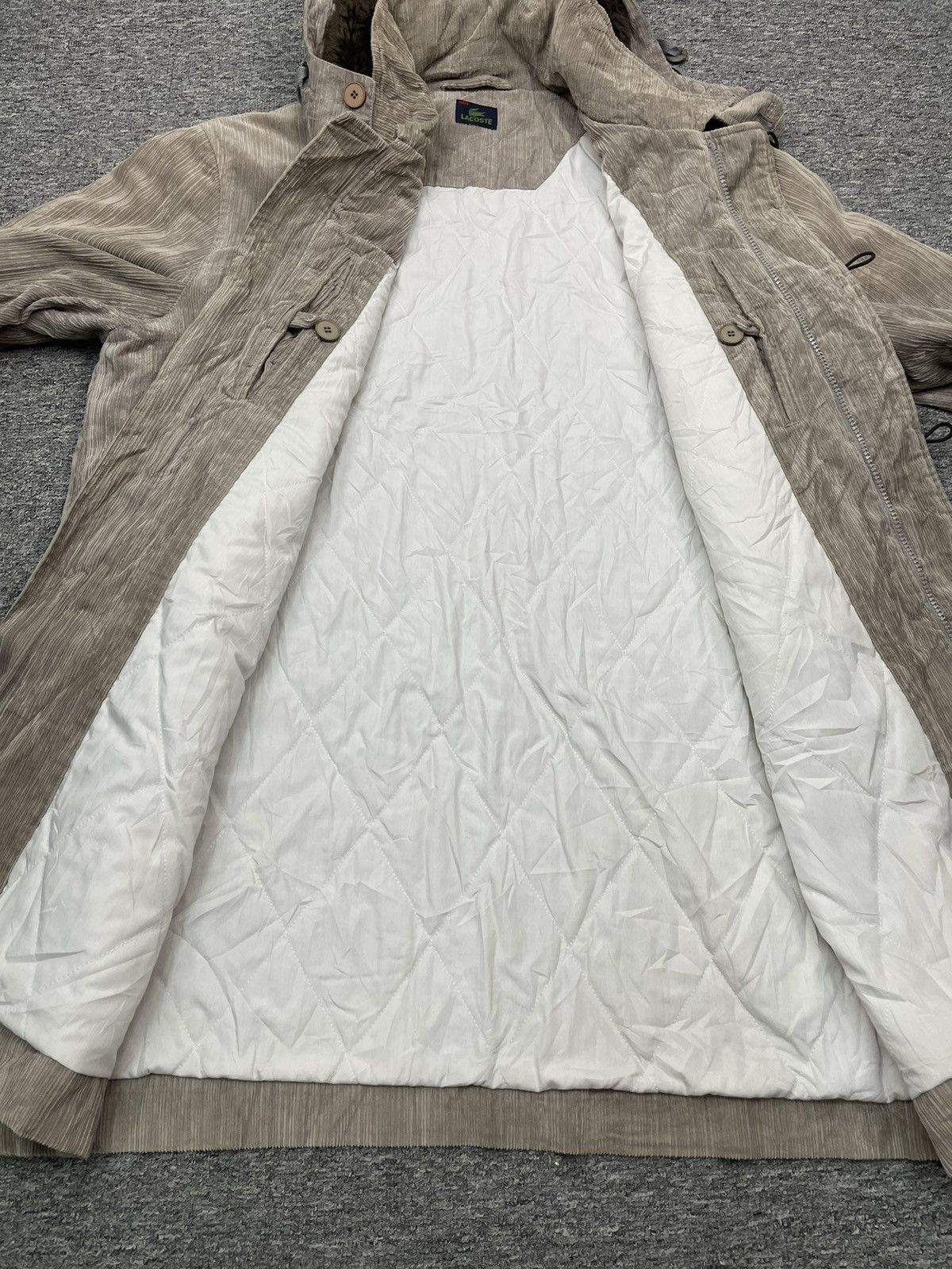 Lacoste Vintage Lacoste Corduroy Jacket Parka Sherpa Hoodie Size US XL / EU 56 / 4 - 9 Thumbnail