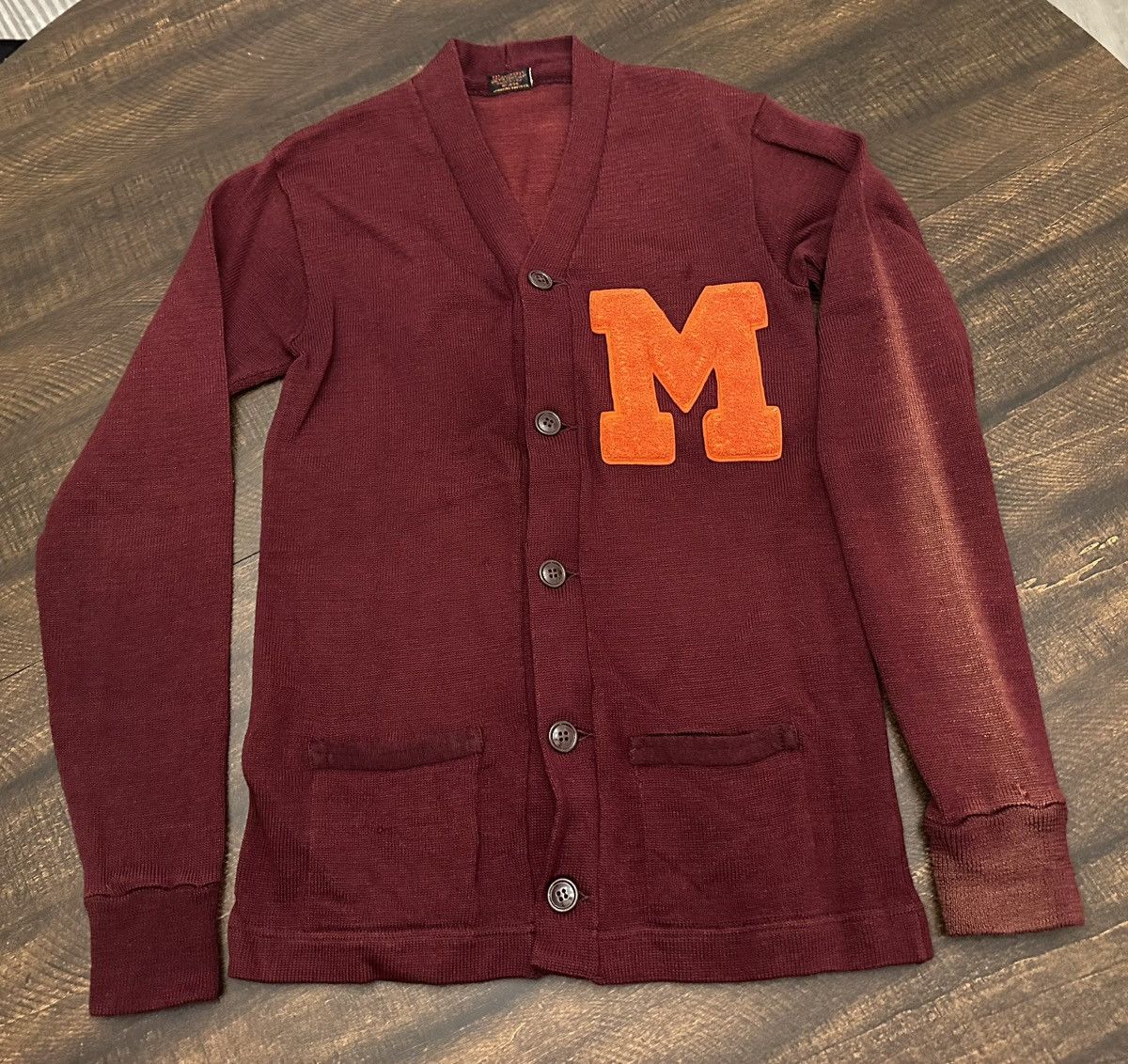 Wilson VTG 50’s/60’s Wilson’s Letterman Sweater-28.5x17.5-(Men’s S) Size US S / EU 44-46 / 1 - 1 Thumbnail