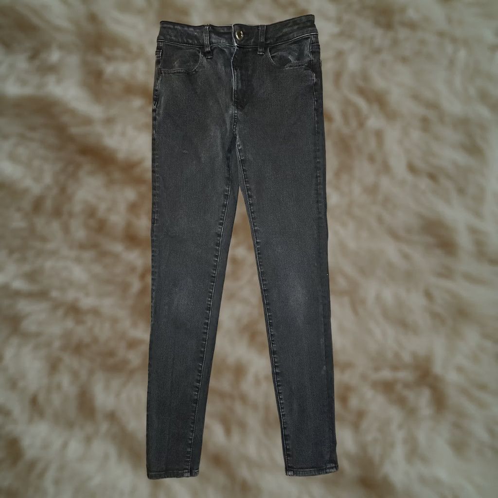 American Eagle Outfitters American Eagle Jegging Women's 0 Black High Rise 360 Super Stretch Preppy Size 25" / US 0 / IT 36 - 1 Thumbnail