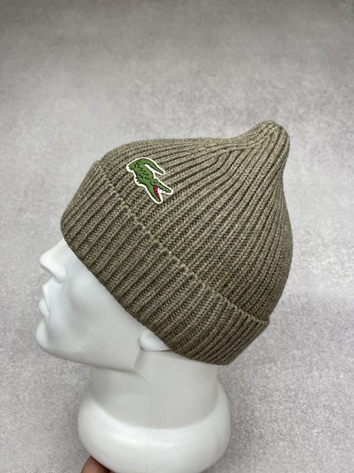 Lacoste Vintage Lacoste Wool Beanie Hat Size ONE SIZE - 4 Thumbnail