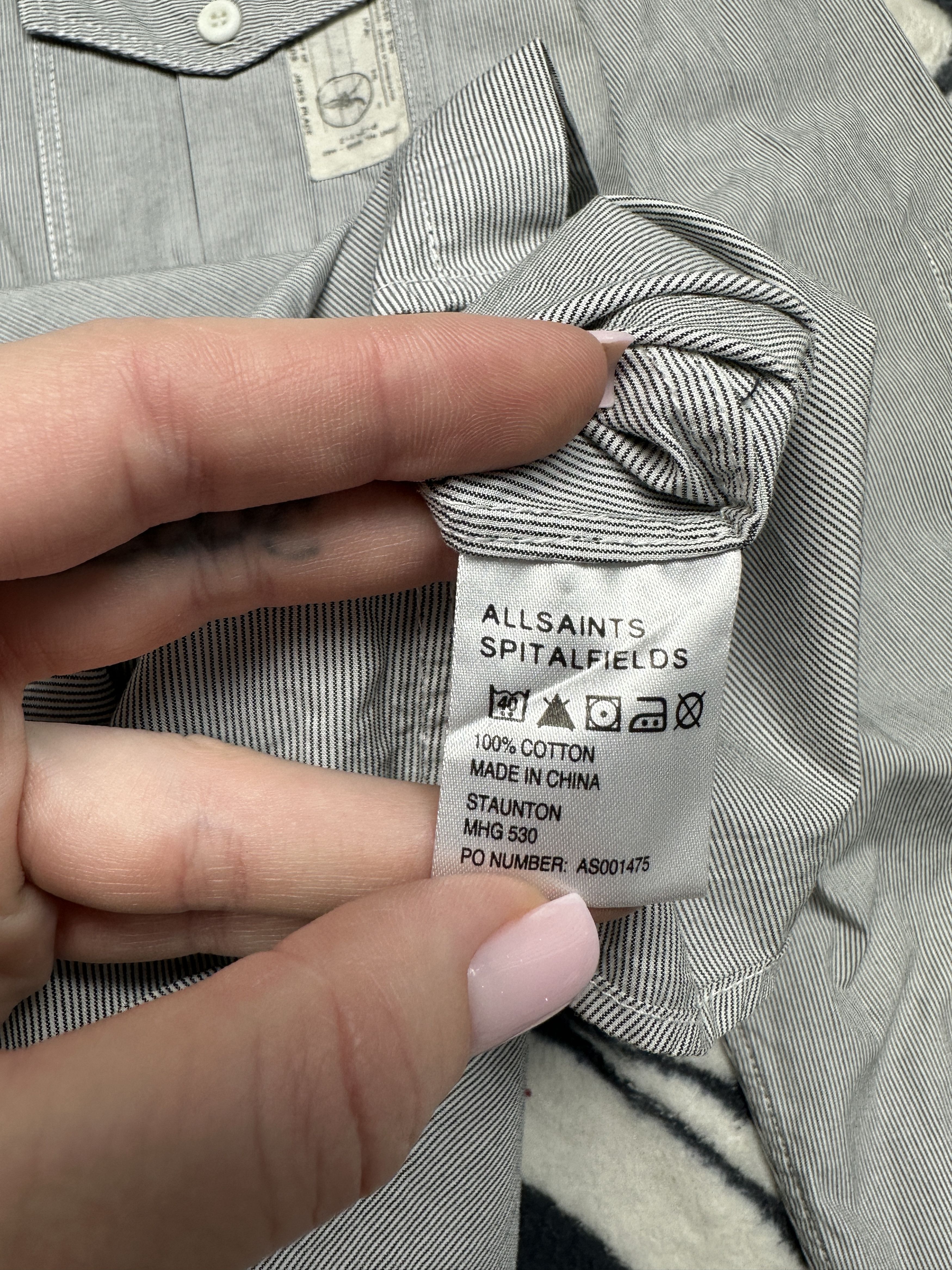 Allsaints AllSaints Mens Staunton Long Sleeve Shirt Size US M / EU 48-50 / 2 - 5 Thumbnail