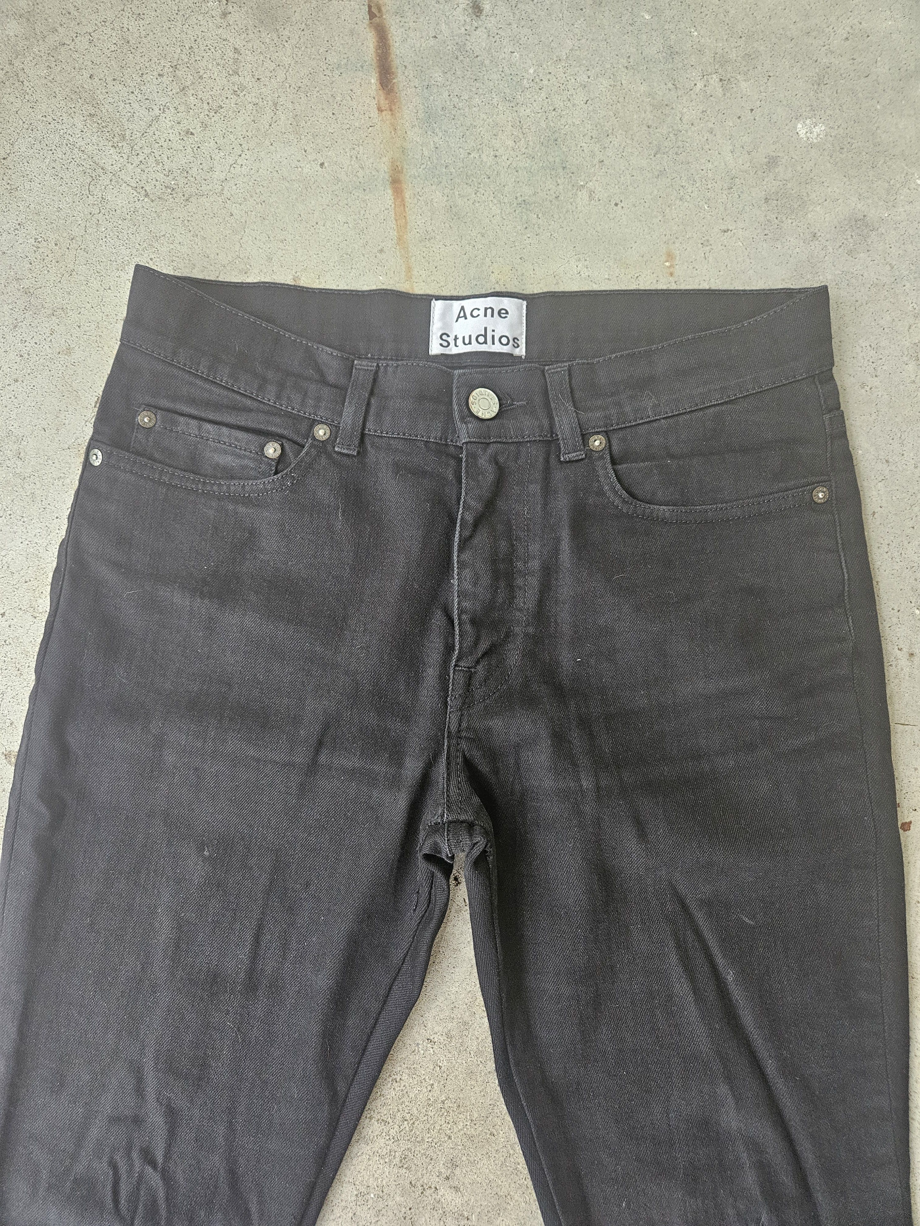 Acne Studios Thin Stay Cash Black Denim Jeans Size US 30 / EU 46 - 3 Thumbnail