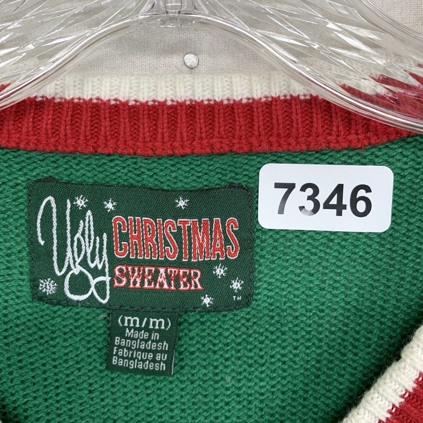 Vintage Funny Gingerbread Man Ugly Christmas Sweater Vest Medium Green Unisex Adult Holiday Size US M / EU 48-50 / 2 - 7 Thumbnail