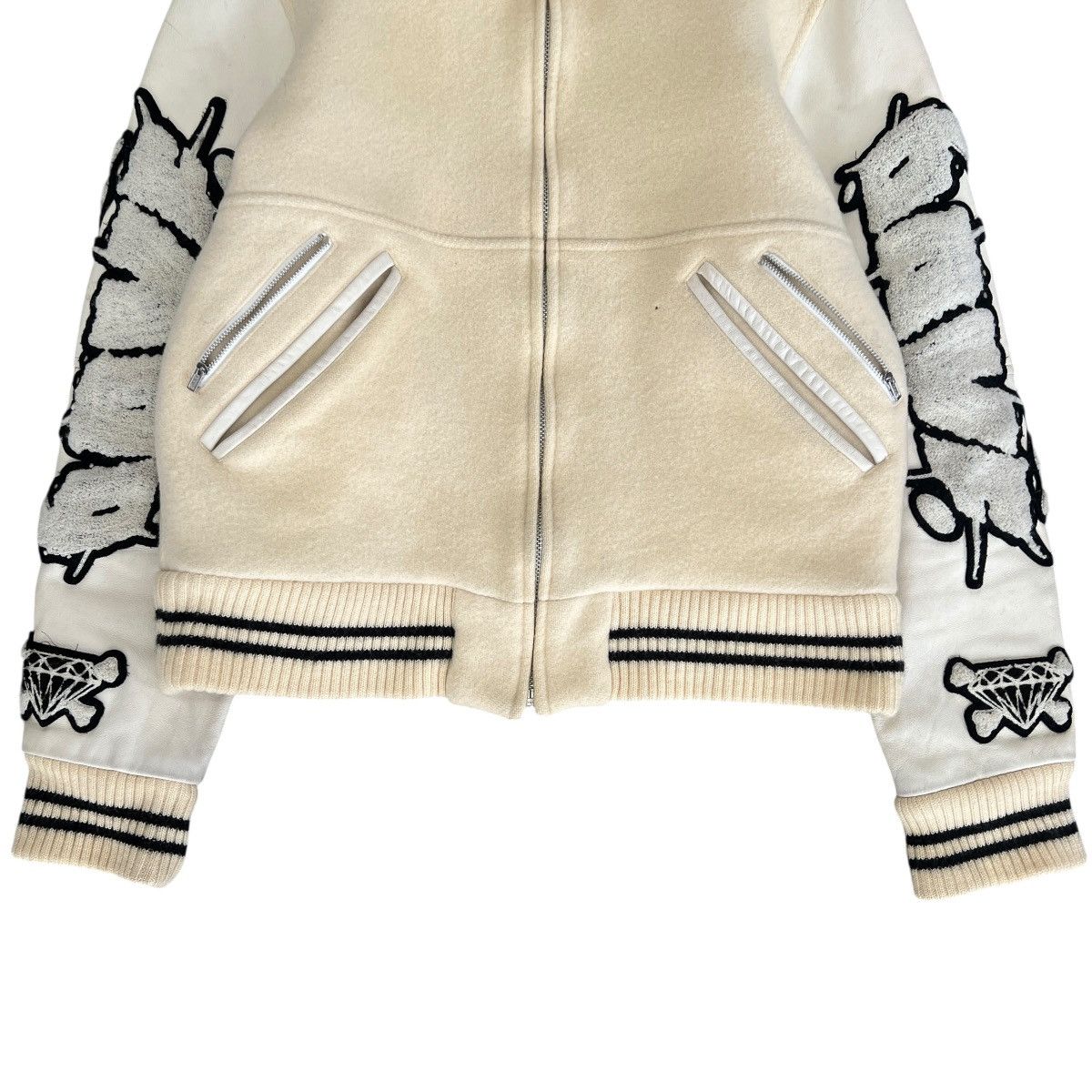 Undercover UNDERCOVER 2001AW DAVF White Varsity Jacket M Size US M / EU 48-50 / 2 - 4 Thumbnail
