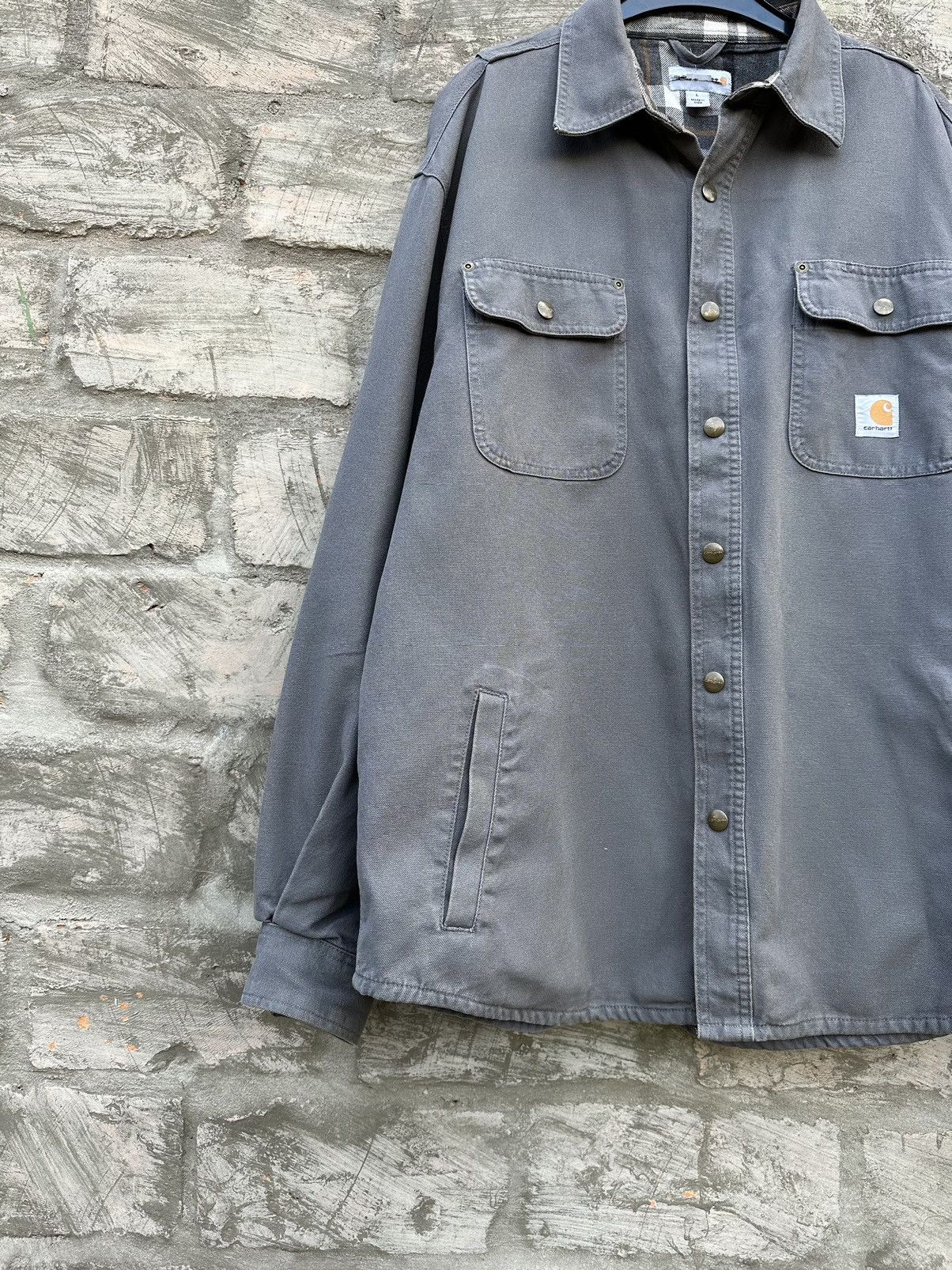 Carhartt × Vintage Vintage 90s Carhartt Heavy Overshirt Jacket Size US L / EU 52-54 / 3 - 8 Thumbnail