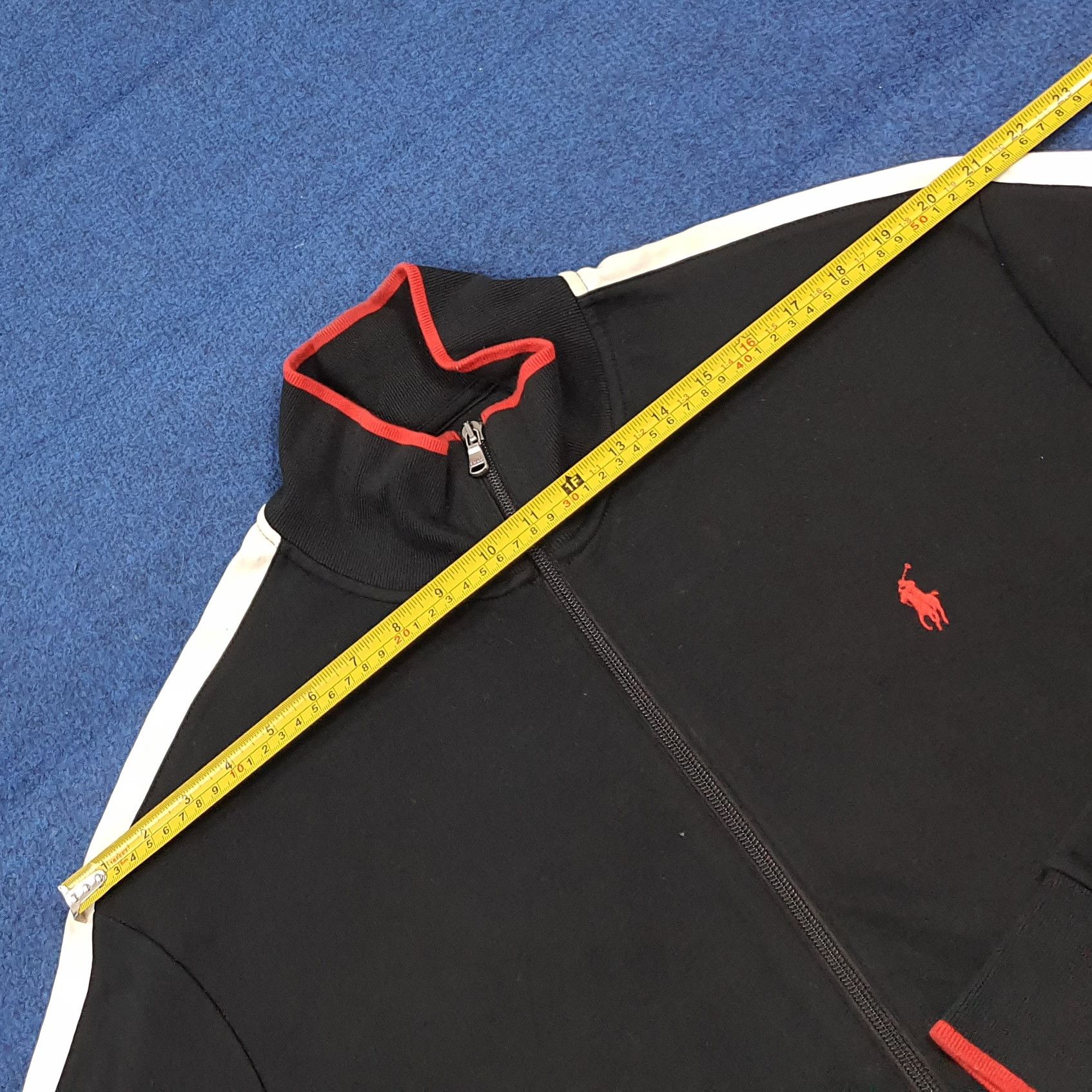 Polo Ralph Lauren Polo Ralph Lauren Track Jacket Black White Side Stripe Size US XL / EU 56 / 4 - 12 Thumbnail