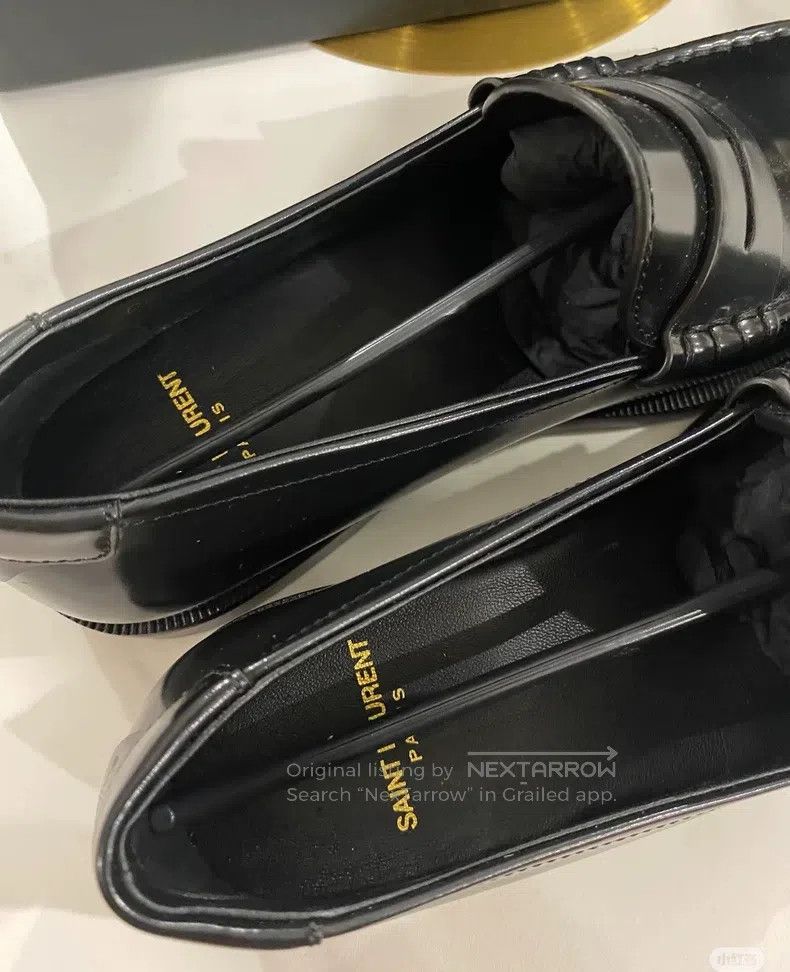 Saint Laurent Paris Saint Laurent Paris Black Loafers Size US 8 / IT 38 - 6 Thumbnail
