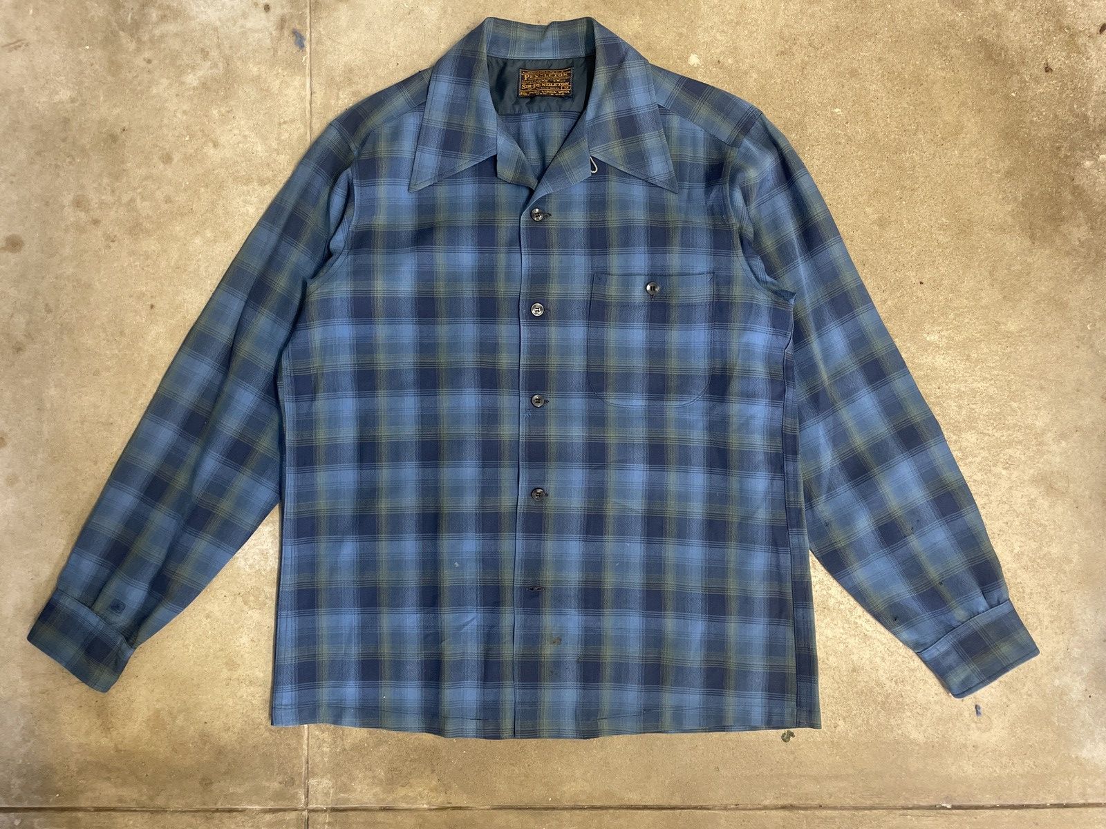 Pendleton × Vintage DROP🔥Vintage 1970s Pendleton Loop Collar Shirt Size US L / EU 52-54 / 3 - 1 Thumbnail