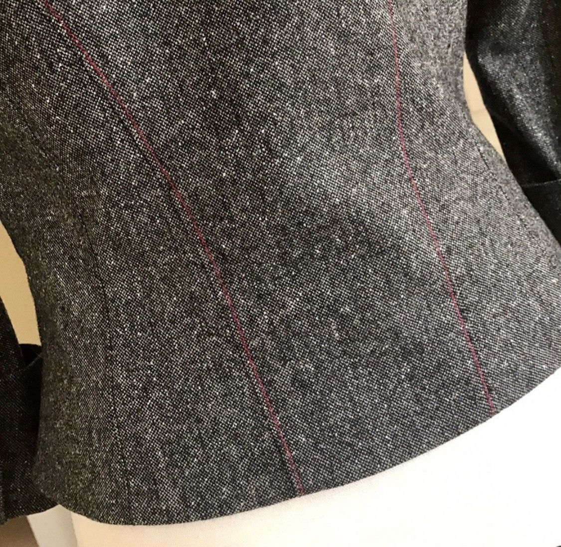 Bebe BEBE VINTAGE PINK EMBROIDERED GREY WOOL BLAZER JACKET Size M / US 6-8 / IT 42-44 - 8 Thumbnail