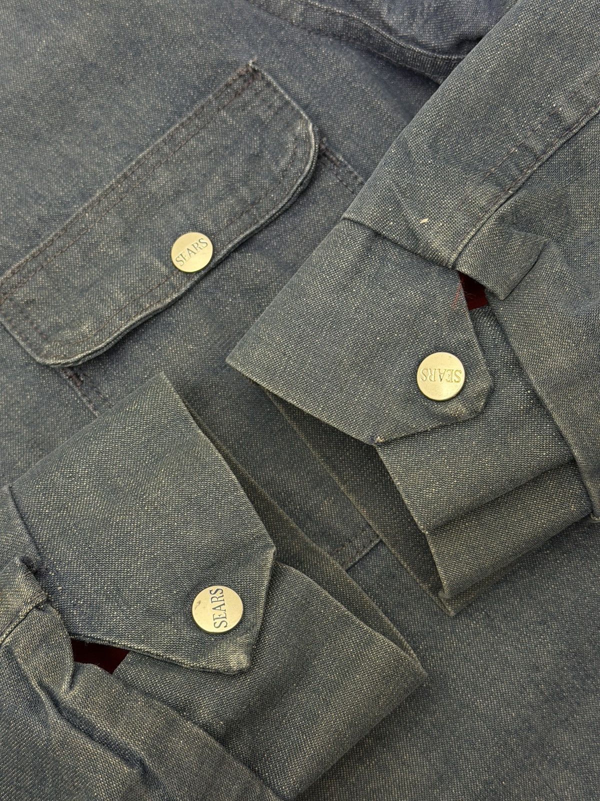 Sears Vintage 60s Sears Work Wear Denim Chore Quilt Lined Talon Size US L / EU 52-54 / 3 - 8 Thumbnail