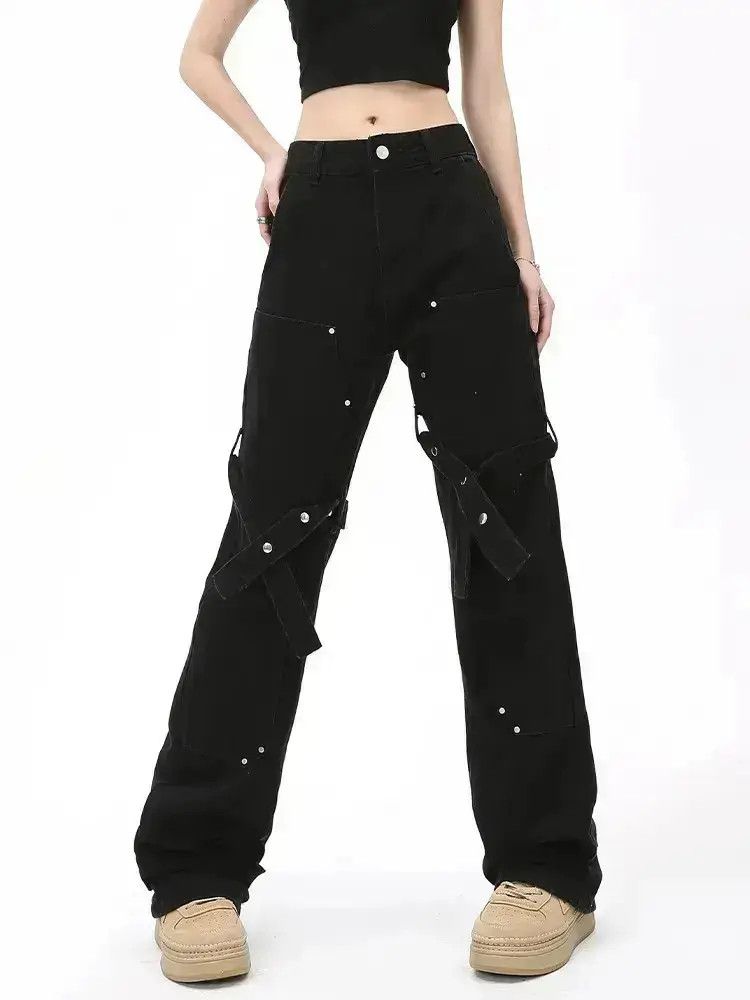 Japanese Brand Retro speaker slimming straight leg jeans Size US 30 / EU 46 - 2 Thumbnail