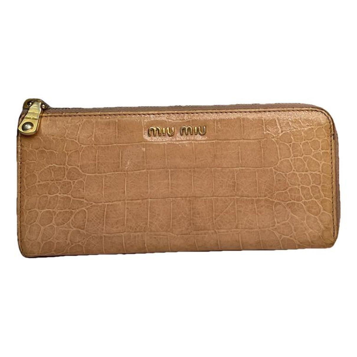 Miu Miu Brown Leather Wallet Size ONE SIZE - 1 Thumbnail